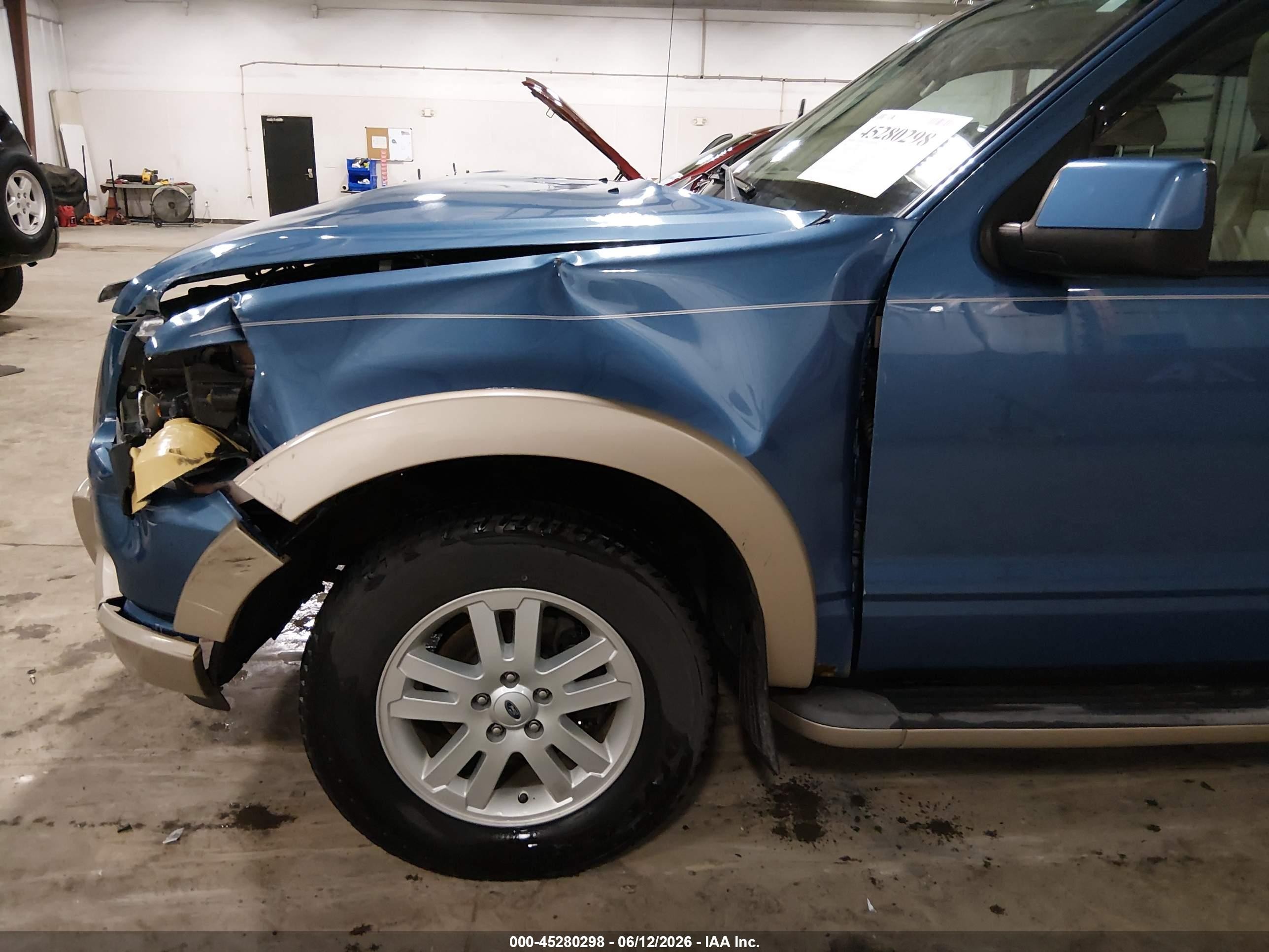 2009 Ford Explorer Eddie Bauer Blue vin: 1FMEU74E89UA14741