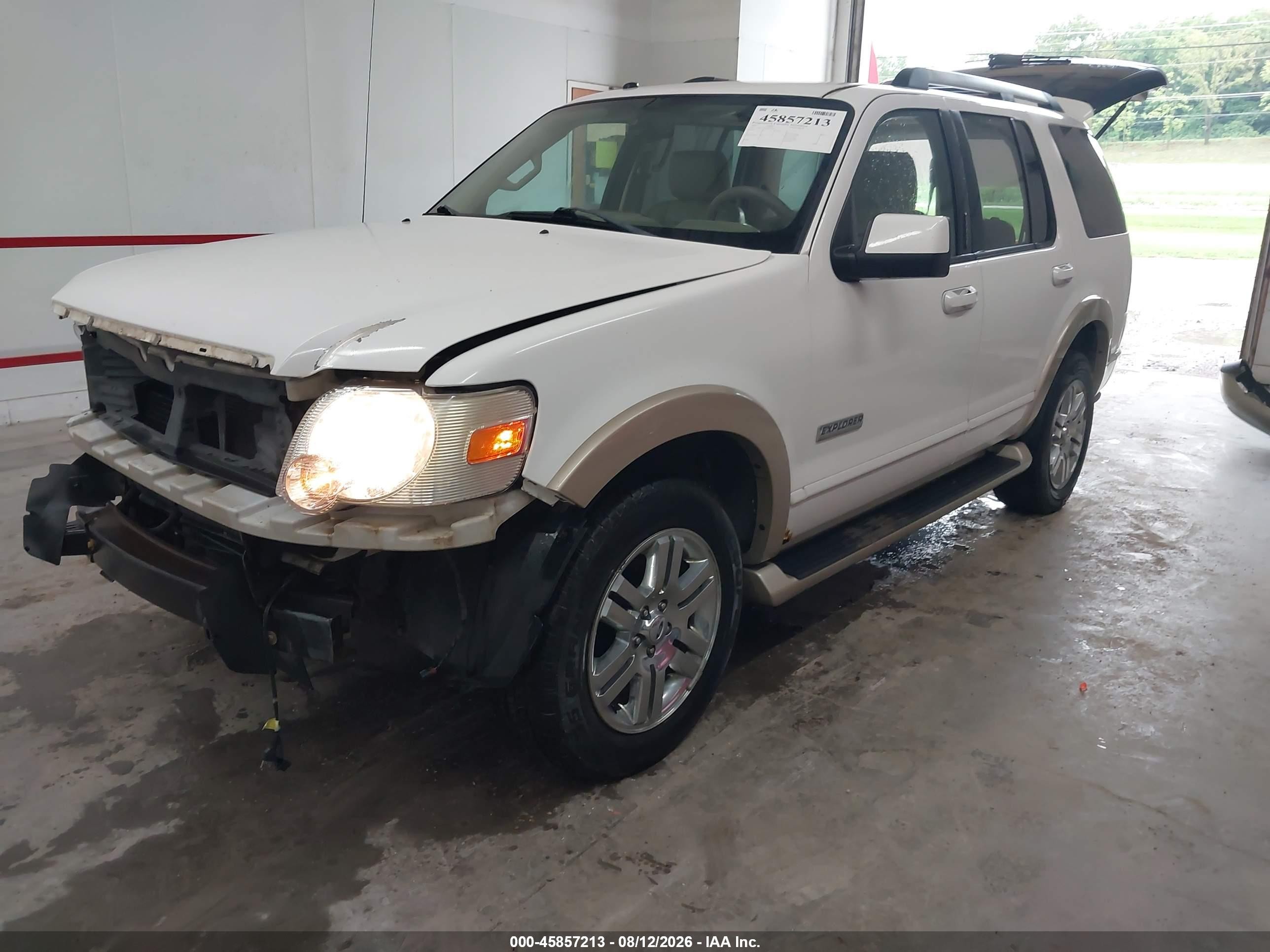 2007 Ford Explorer Eddie Bauer White vin: 1FMEU74E97UB23478