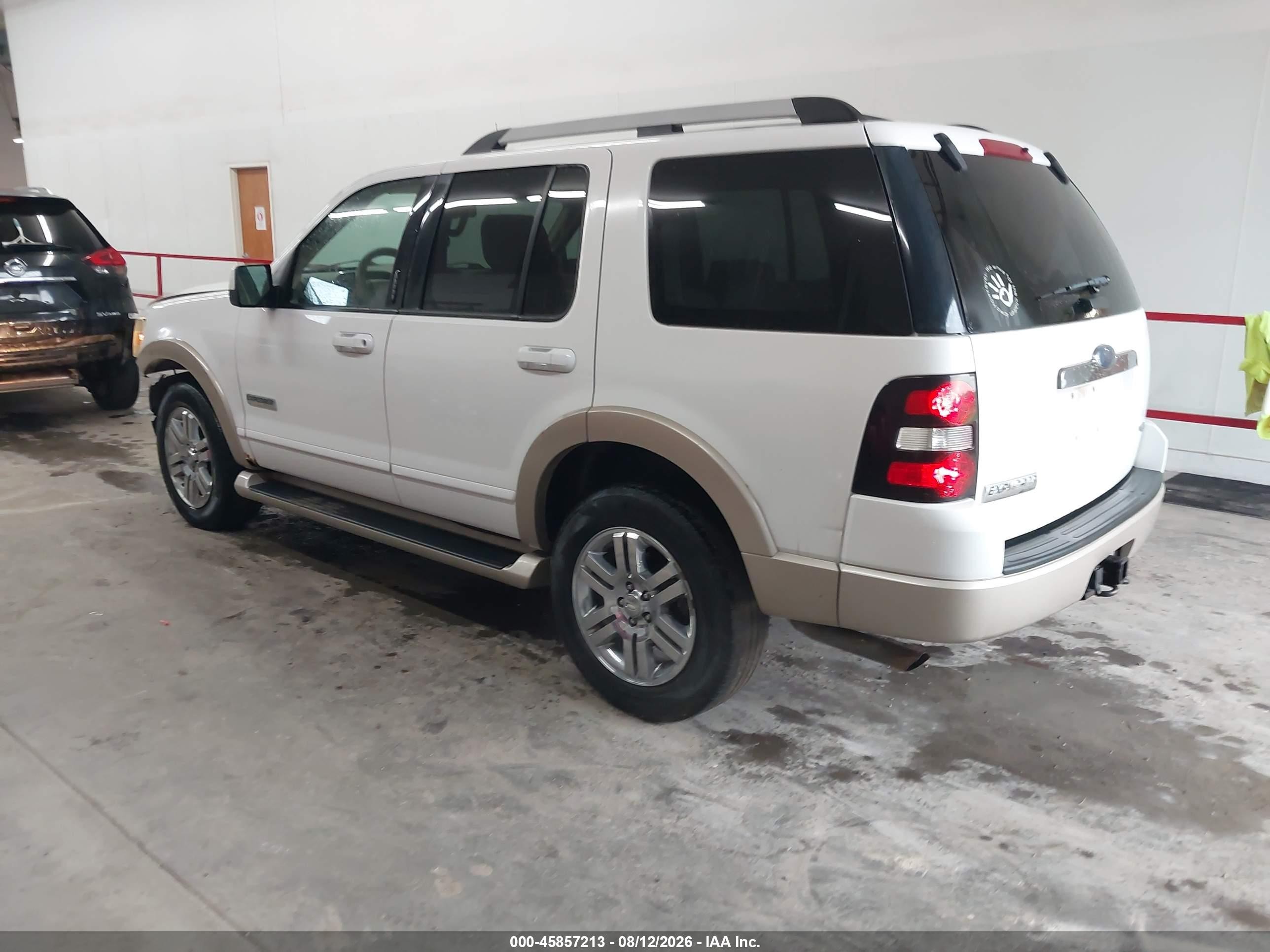 2007 Ford Explorer Eddie Bauer White vin: 1FMEU74E97UB23478