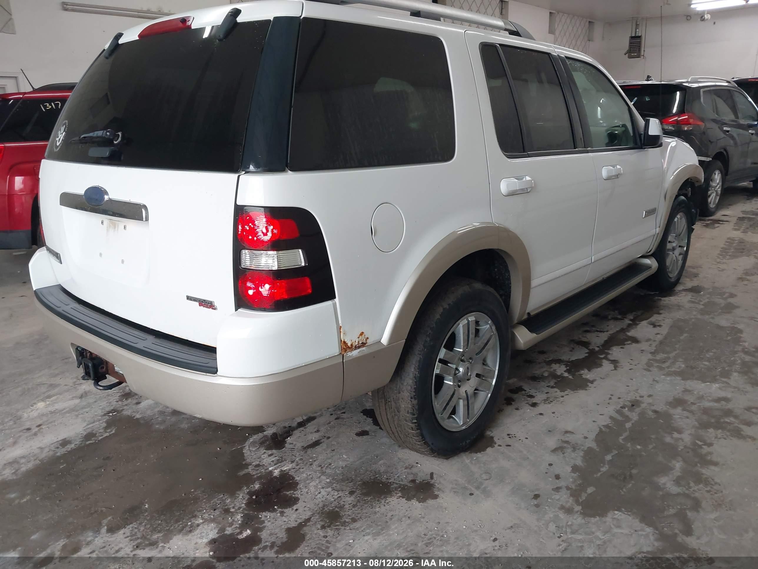 2007 Ford Explorer Eddie Bauer White vin: 1FMEU74E97UB23478