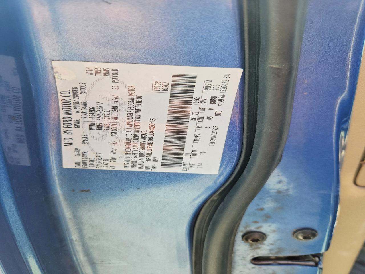 2009 Ford Explorer Eddie Bauer Blue vin: 1FMEU74E99UA42015