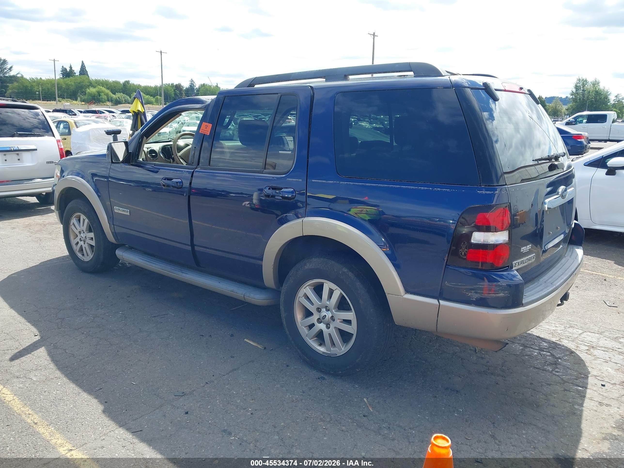 2008 Ford Explorer Eddie Bauer Blue vin: 1FMEU74EX8UB19277