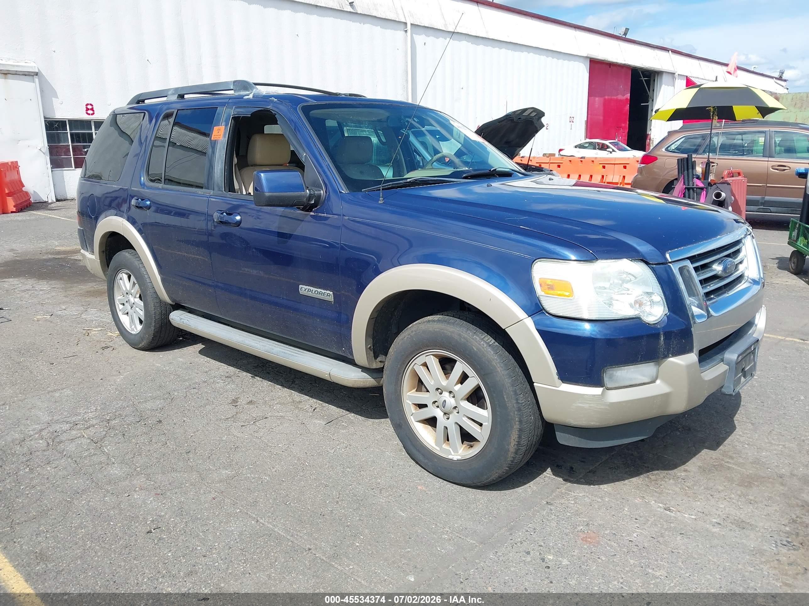 2008 Ford Explorer Eddie Bauer Blue vin: 1FMEU74EX8UB19277