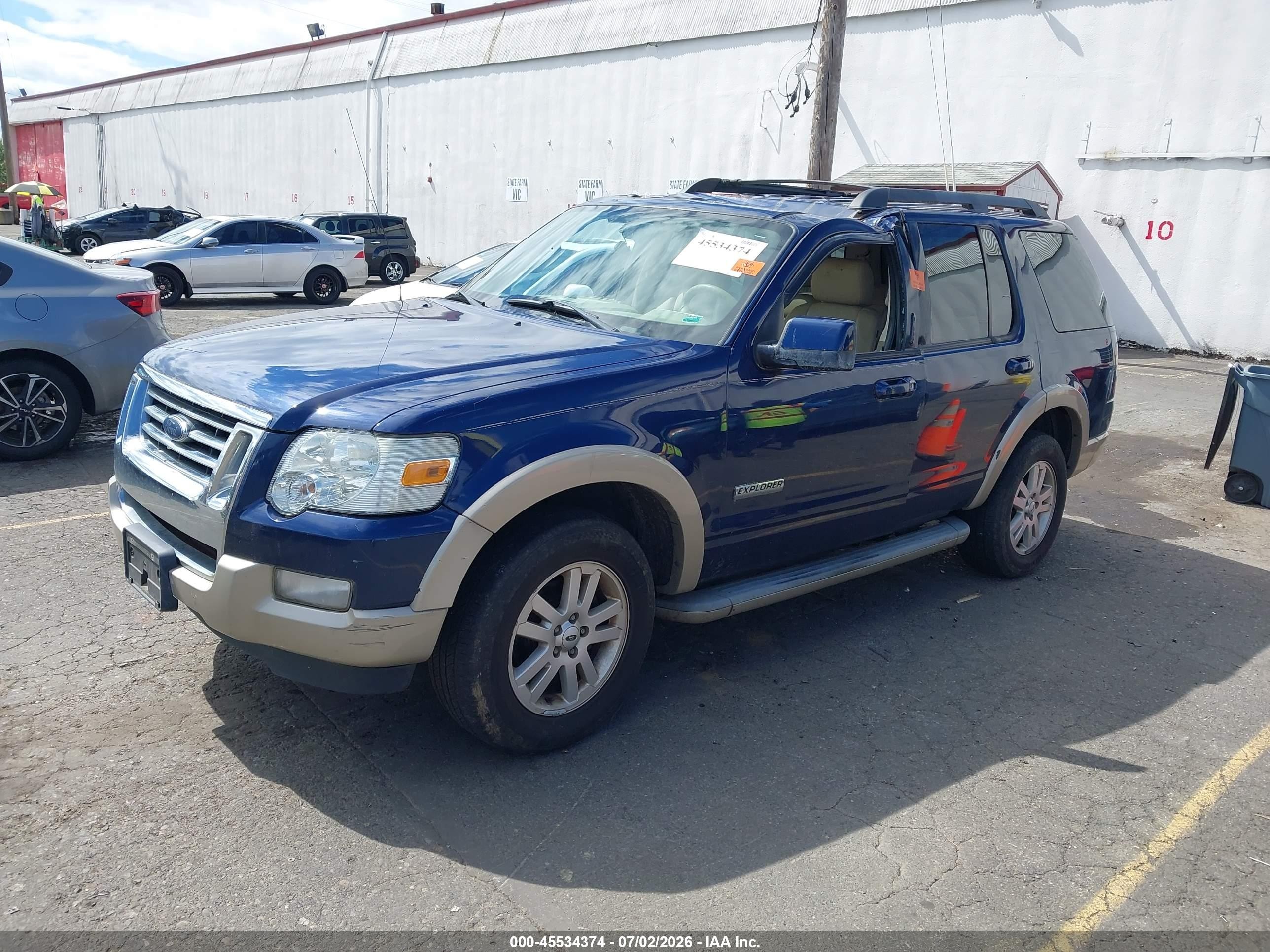 2008 Ford Explorer Eddie Bauer Blue vin: 1FMEU74EX8UB19277