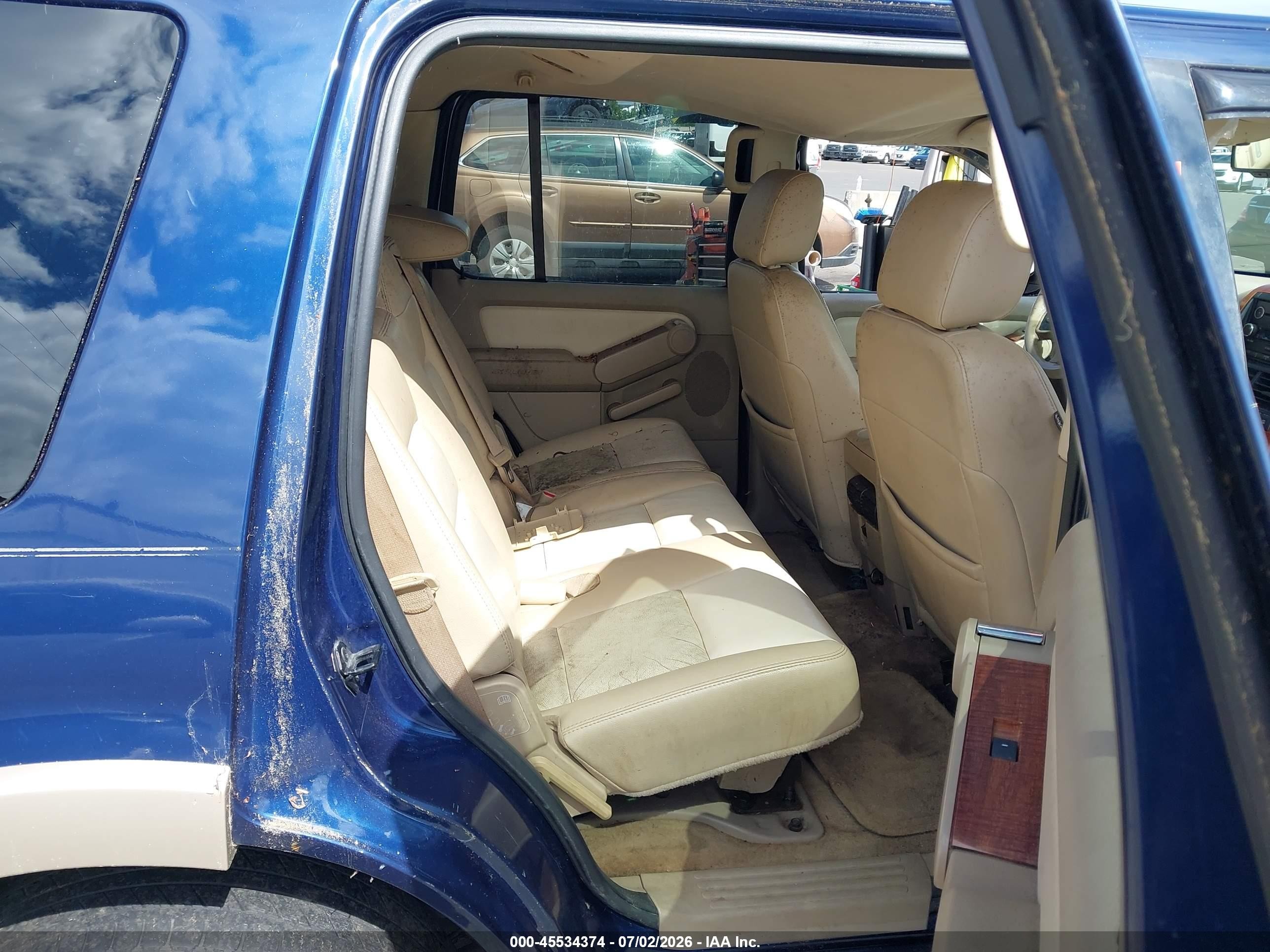 2008 Ford Explorer Eddie Bauer Blue vin: 1FMEU74EX8UB19277