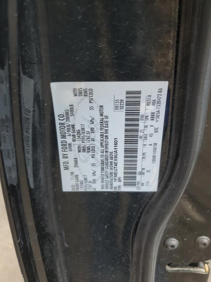 2009 Ford Explorer Eddie Bauer Black vin: 1FMEU74EX9UA11601