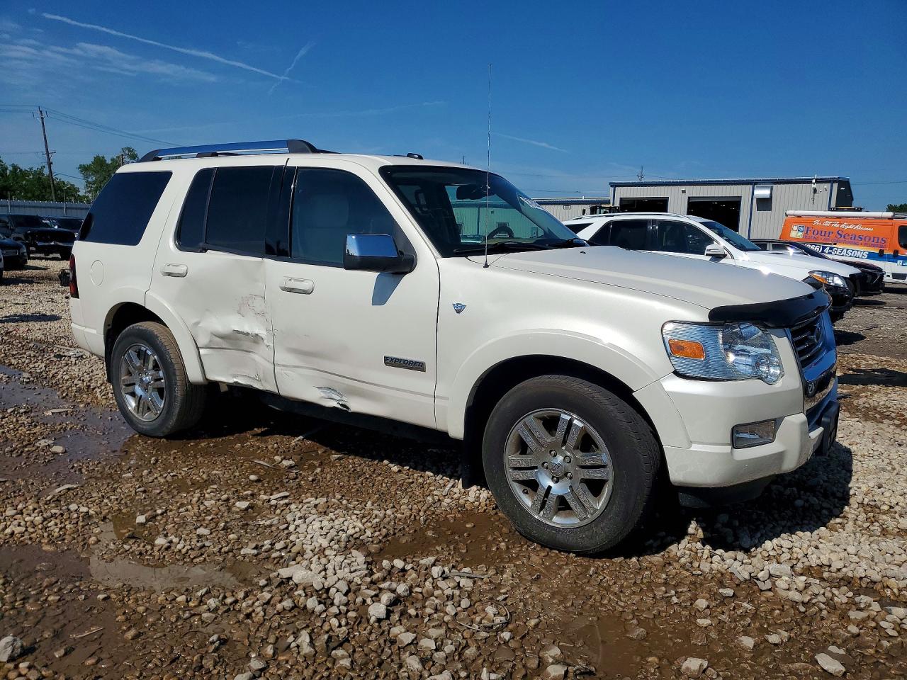 2008 Ford Explorer Limited White vin: 1FMEU75808UA13204