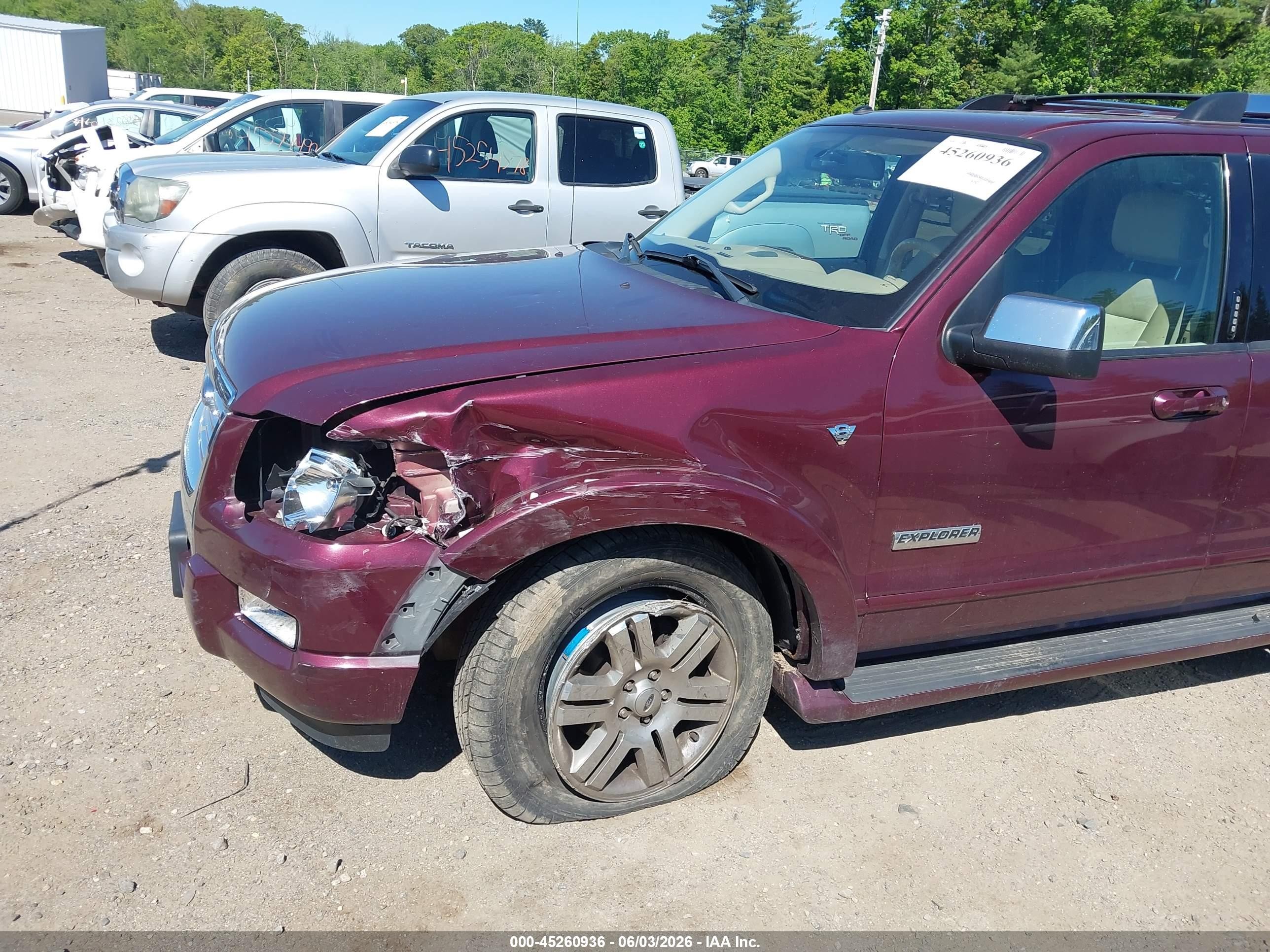 2007 Ford Explorer Limited Red vin: 1FMEU75827UB29017