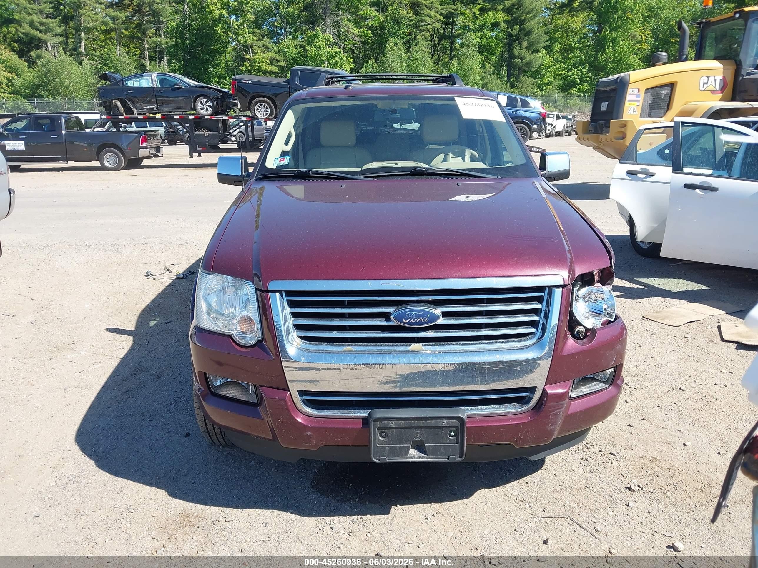 2007 Ford Explorer Limited Red vin: 1FMEU75827UB29017