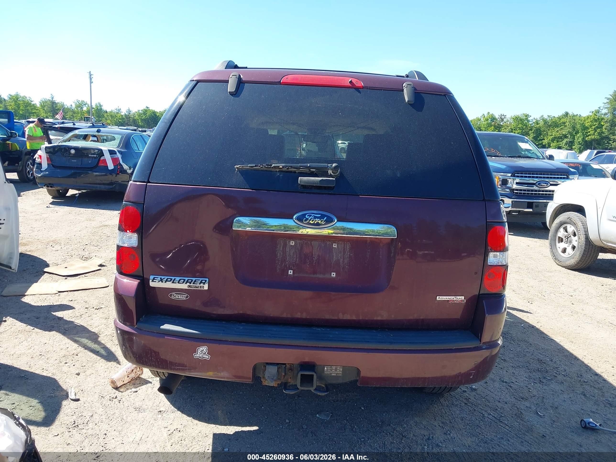 2007 Ford Explorer Limited Red vin: 1FMEU75827UB29017