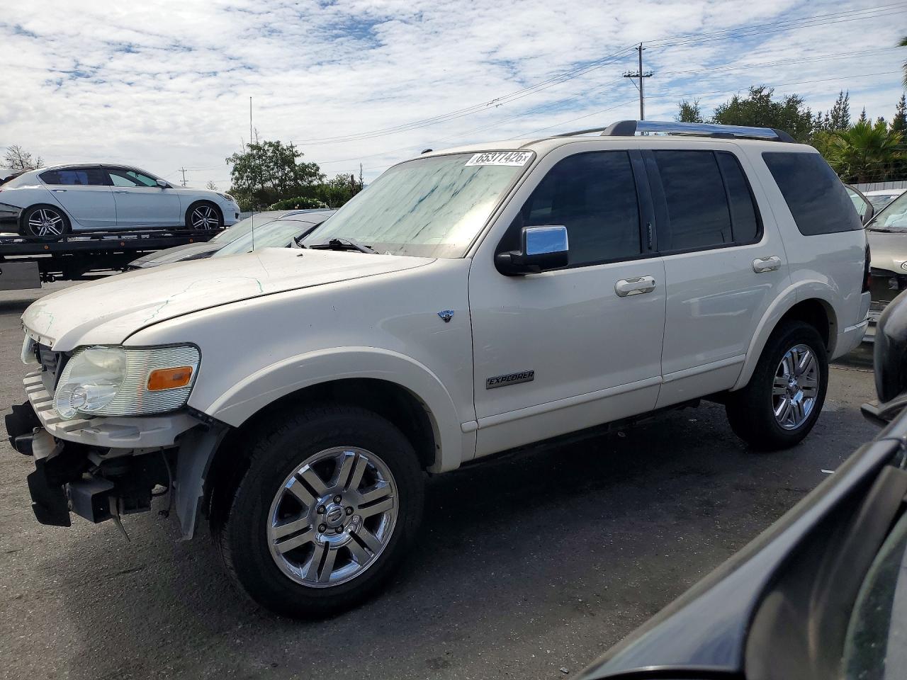 2007 Ford Explorer Limited White vin: 1FMEU75897UB19505