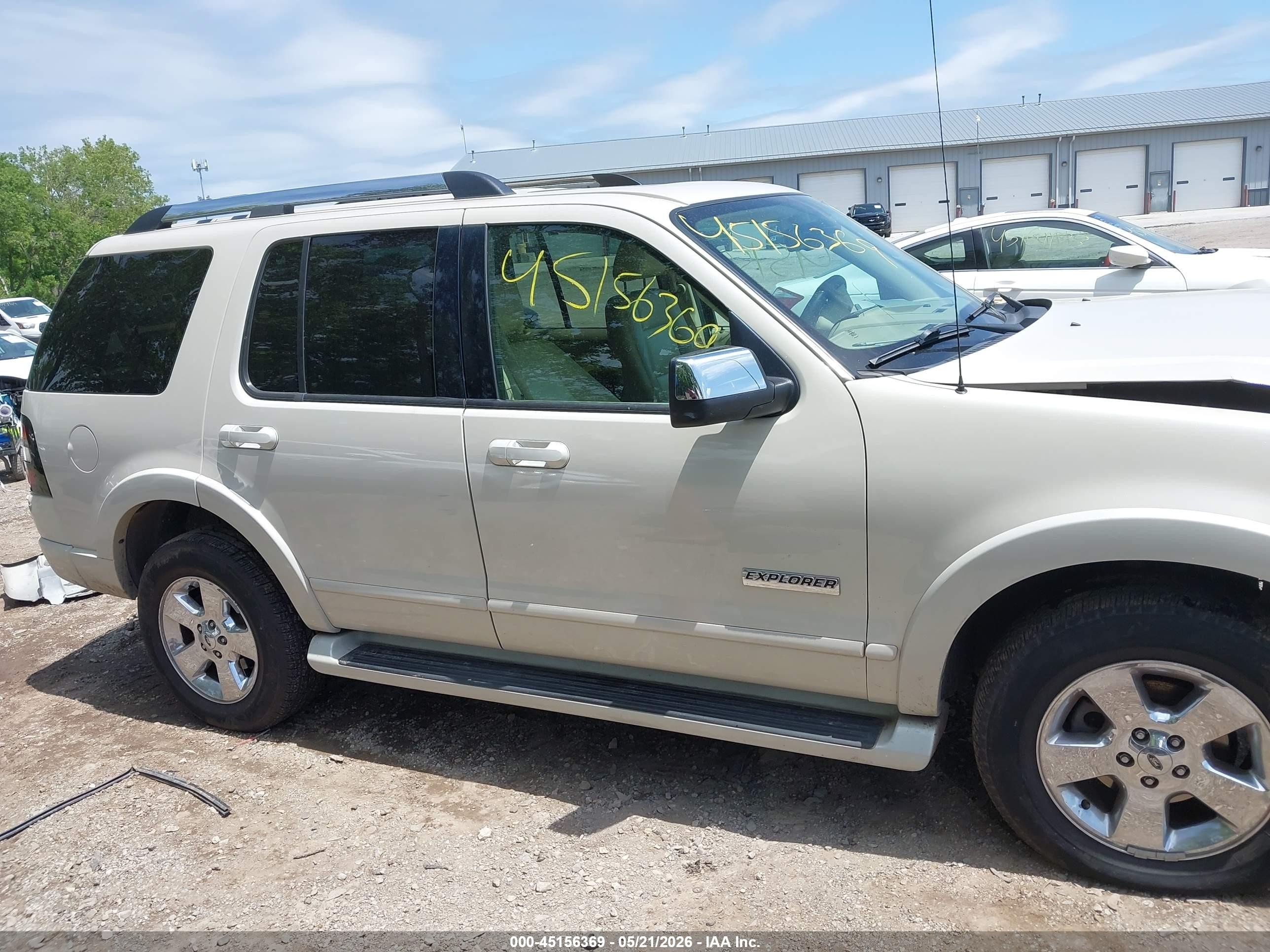 2006 Ford Explorer Limited White vin: 1FMEU75E26UB67609