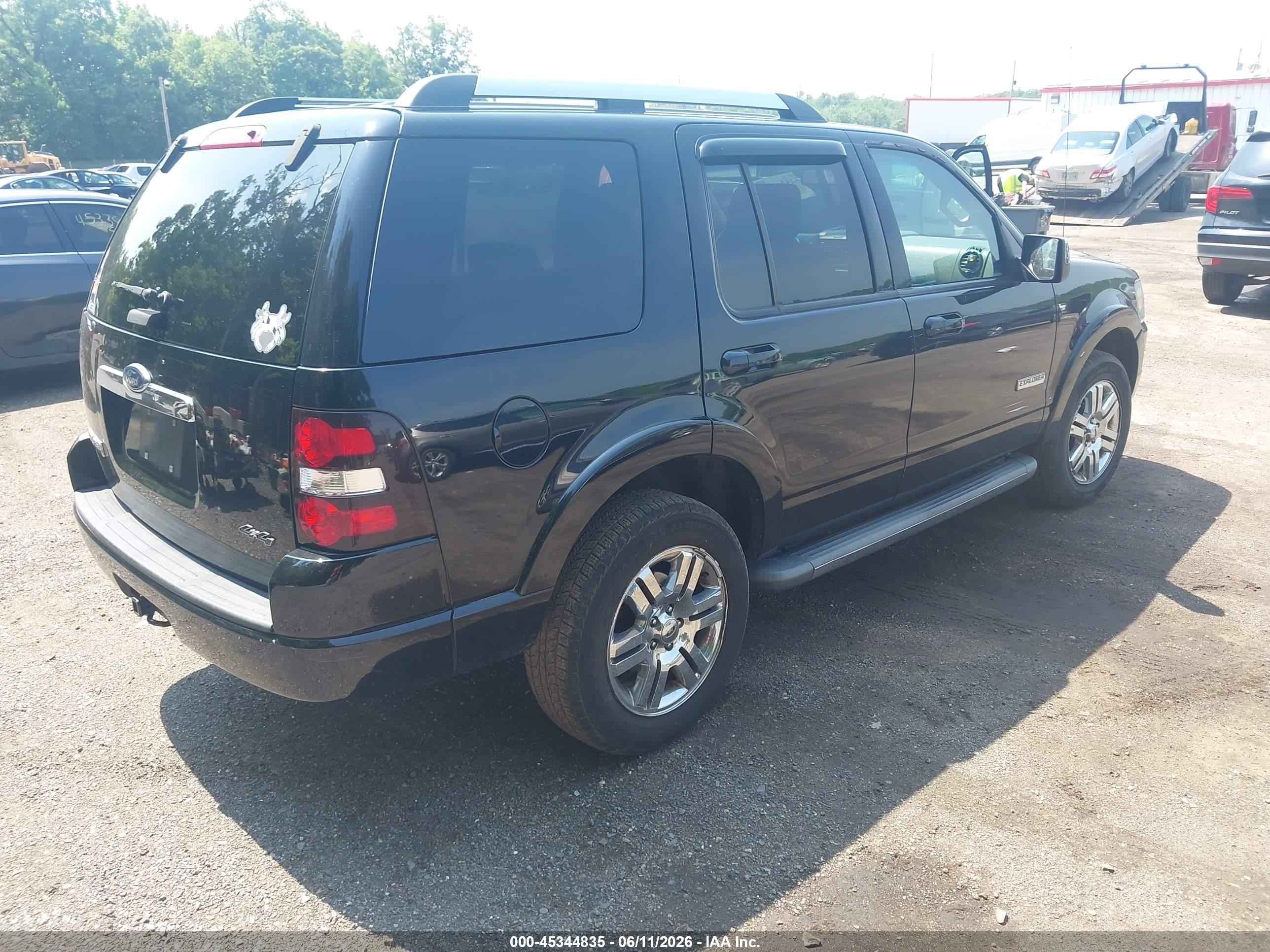 2008 Ford Explorer Limited Black vin: 1FMEU75E28UB05372