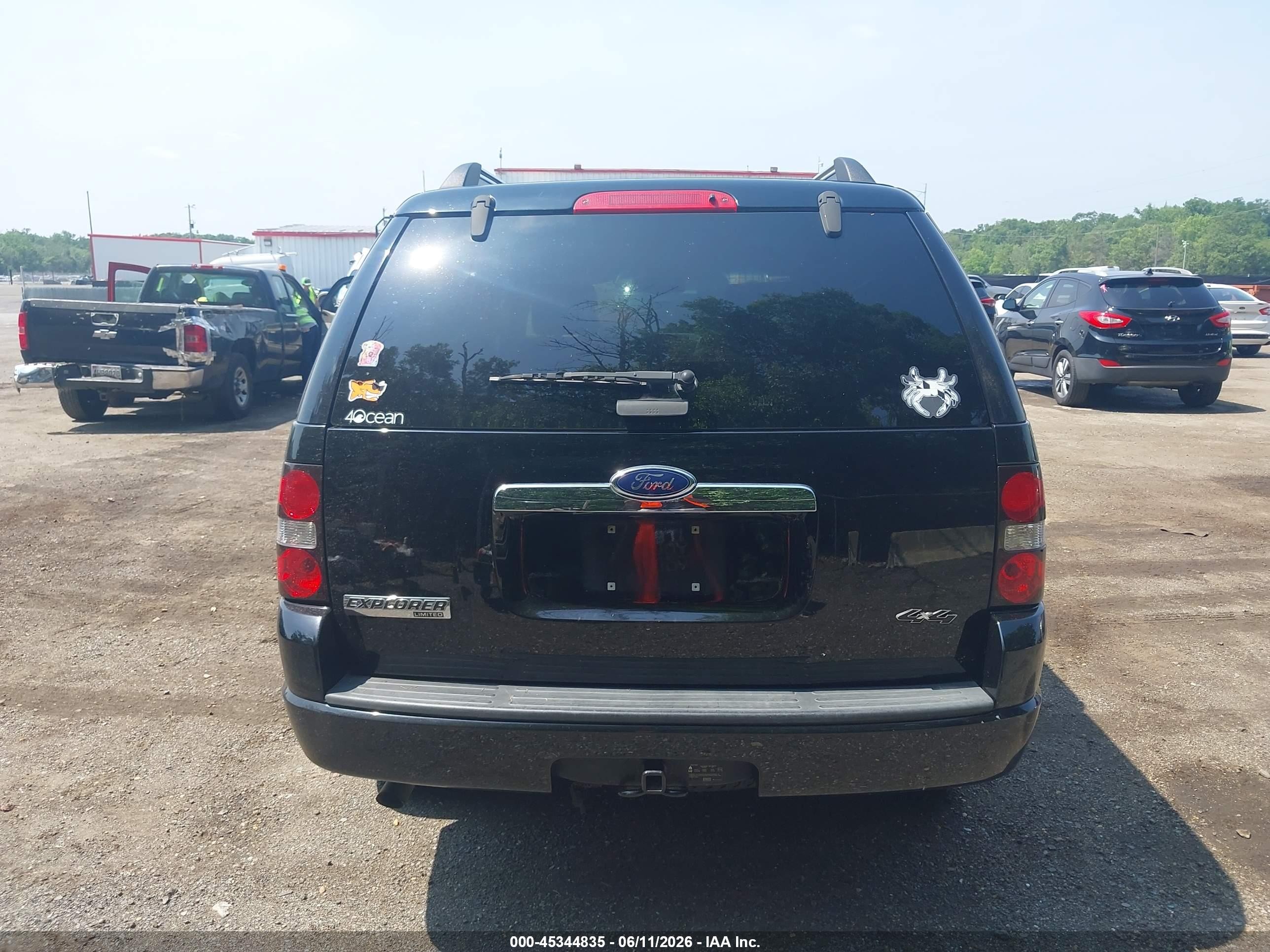 2008 Ford Explorer Limited Black vin: 1FMEU75E28UB05372