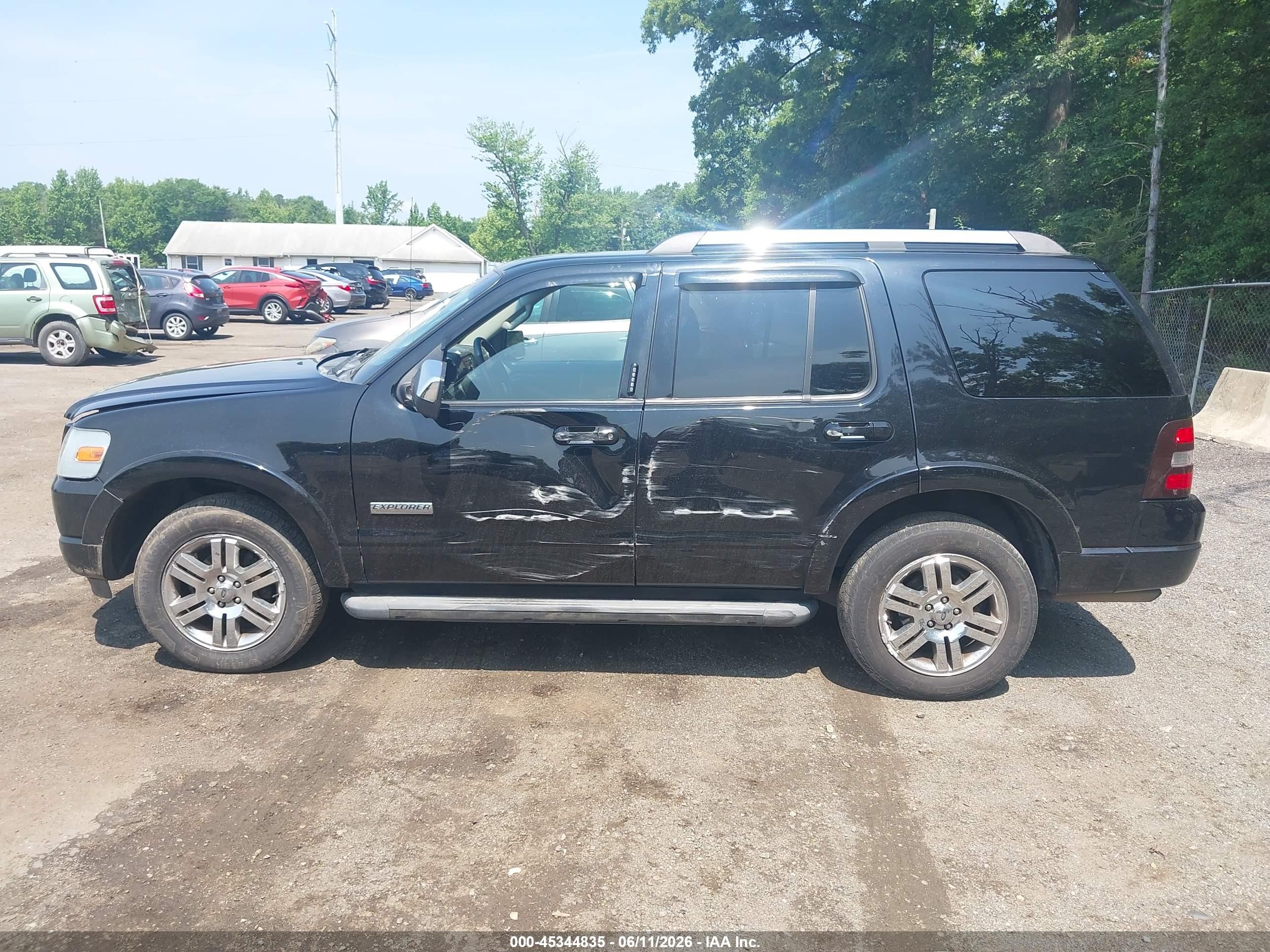 2008 Ford Explorer Limited Black vin: 1FMEU75E28UB05372