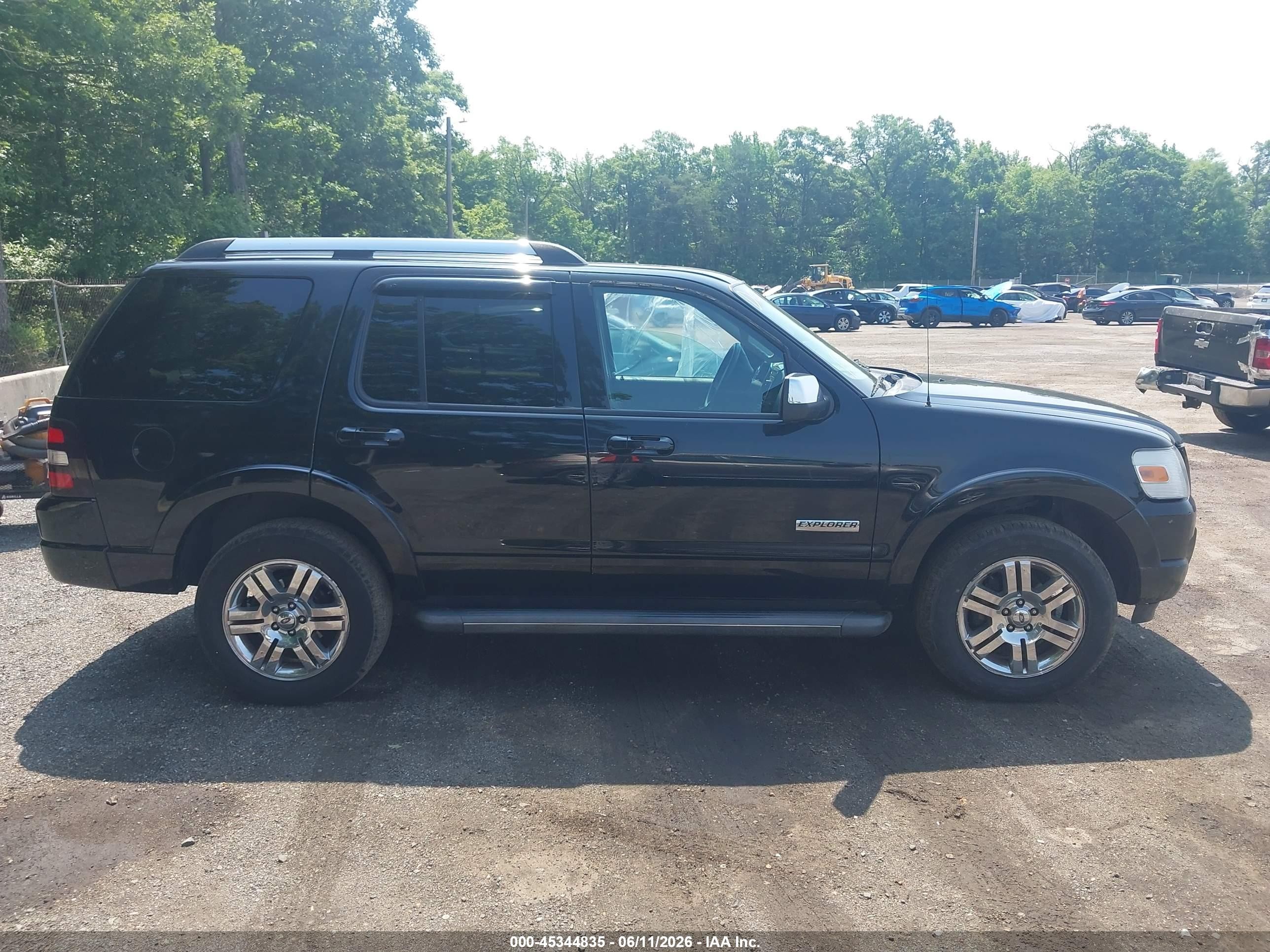 2008 Ford Explorer Limited Black vin: 1FMEU75E28UB05372