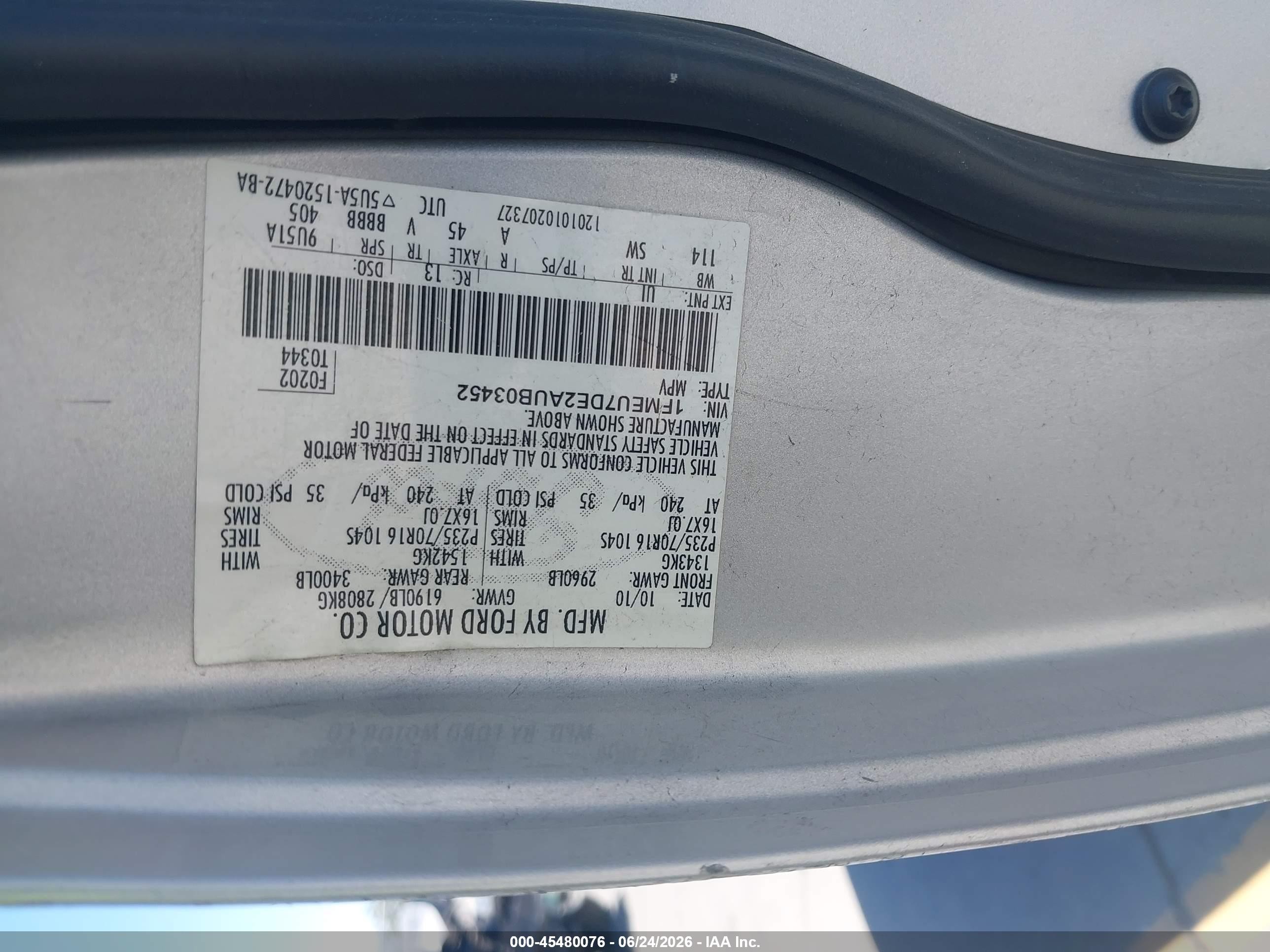 2010 Ford Explorer Xlt Silver vin: 1FMEU7DE2AUB03452