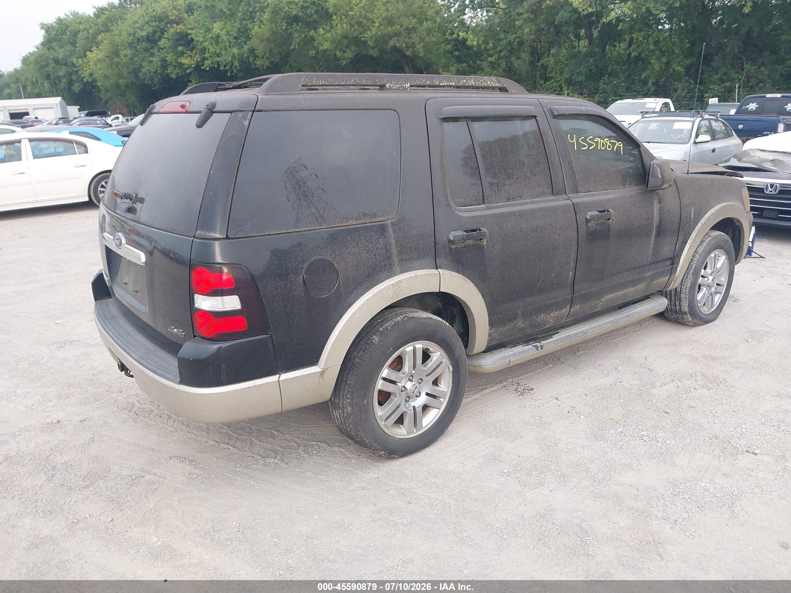 2010 Ford Explorer Eddie Bauer Black vin: 1FMEU7EE2AUA56339