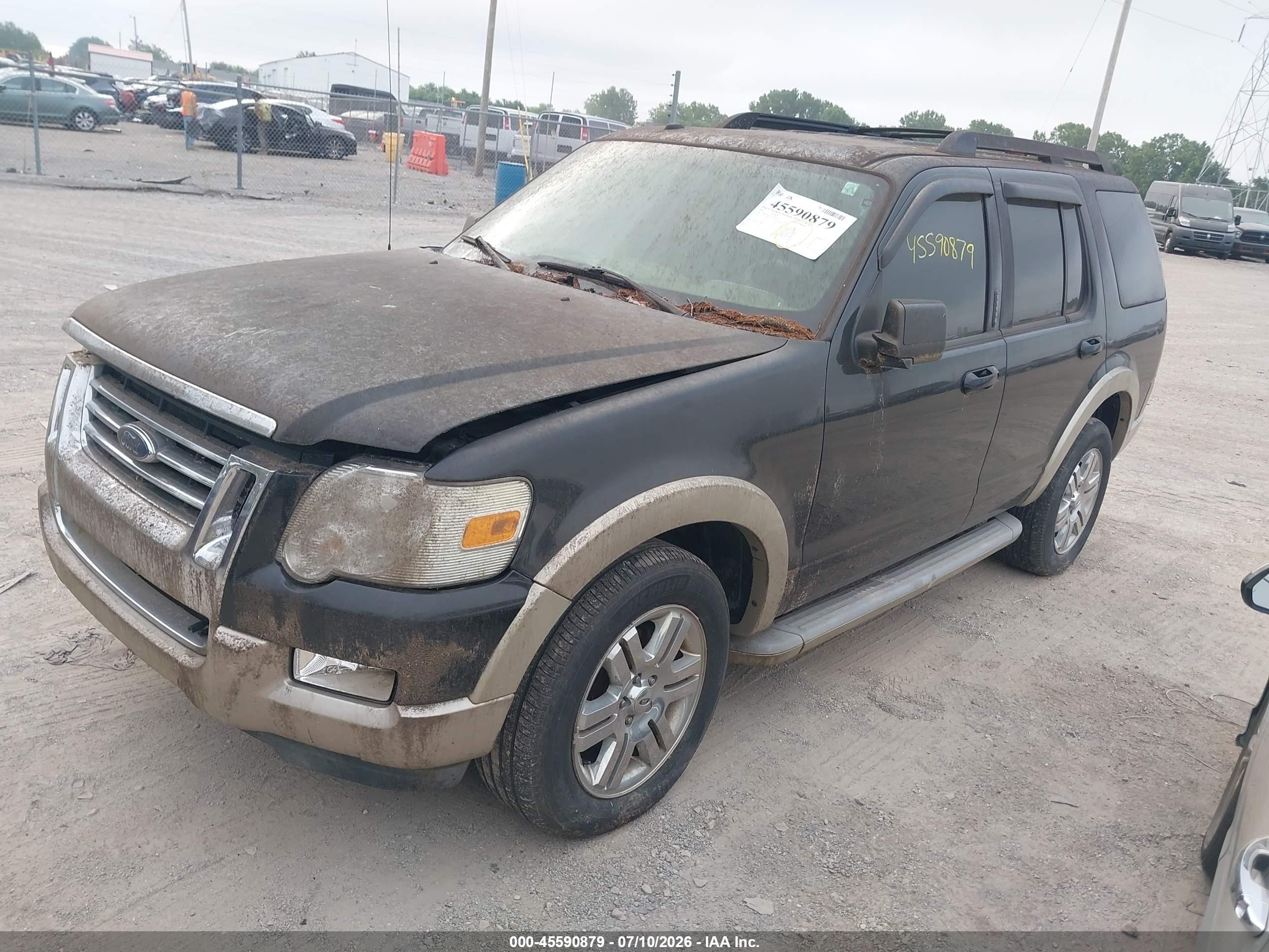 2010 Ford Explorer Eddie Bauer Black vin: 1FMEU7EE2AUA56339