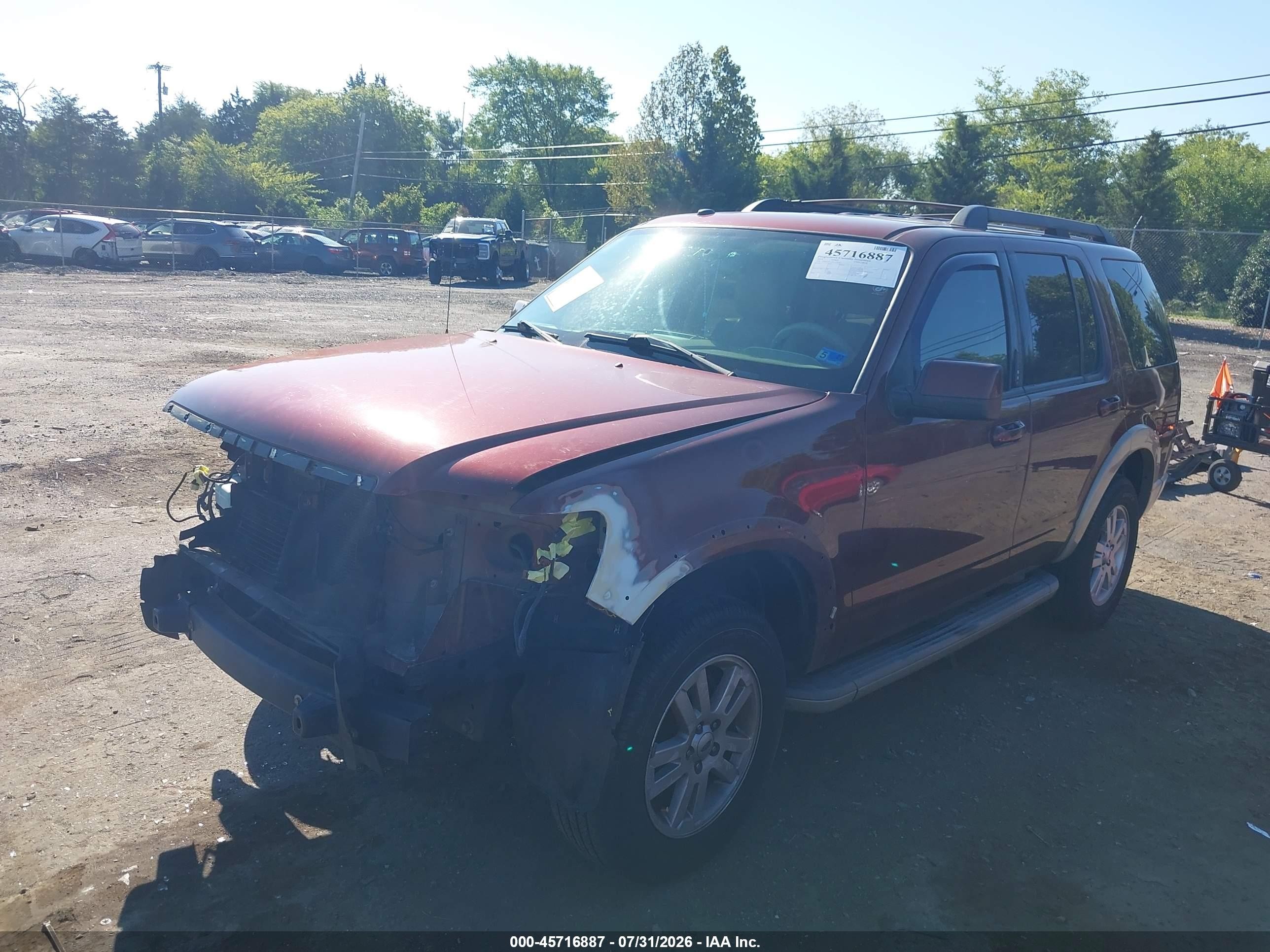 2010 Ford Explorer Eddie Bauer Burgundy vin: 1FMEU7EE5AUA59767