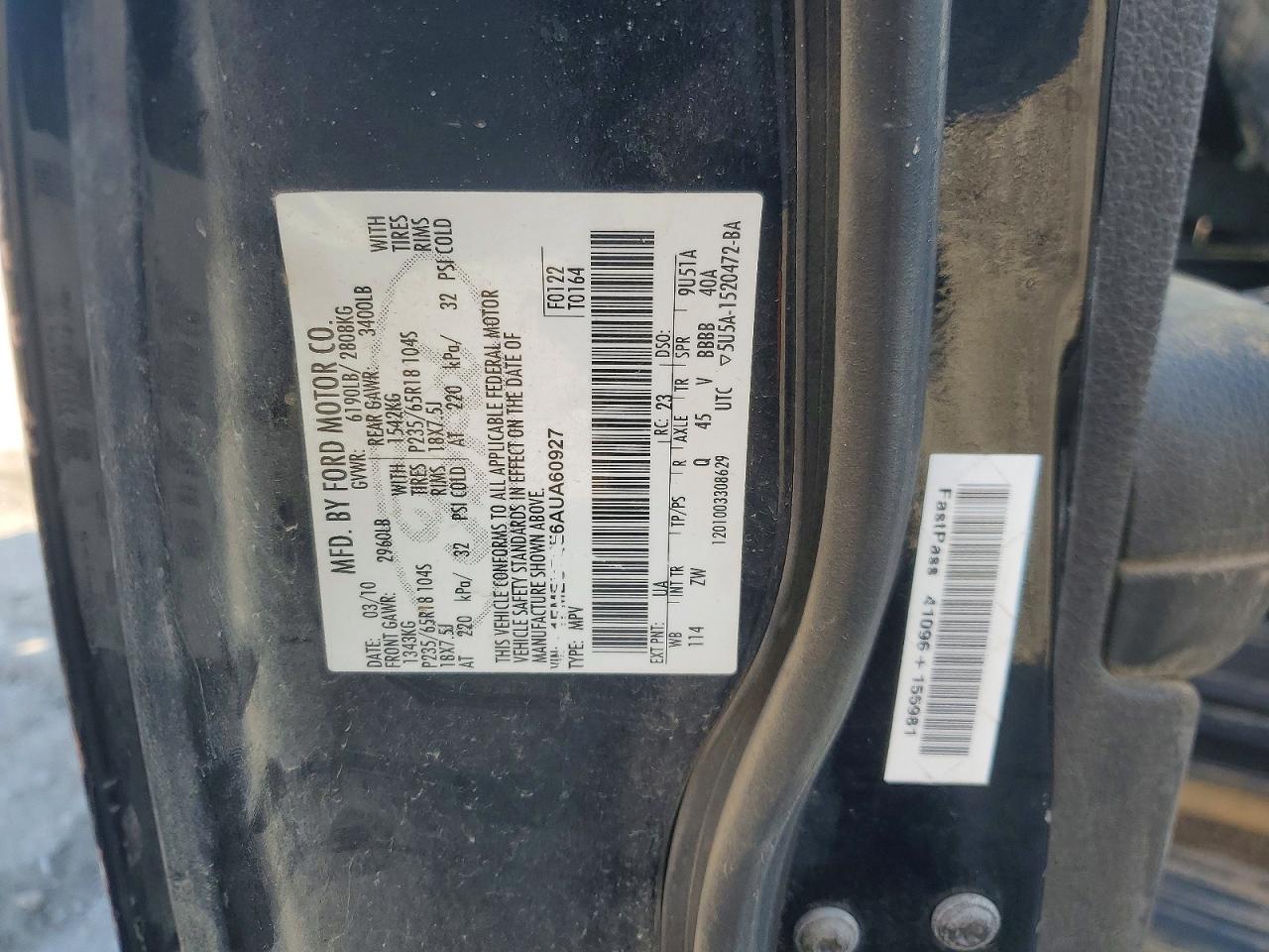 2010 Ford Explorer Eddie Bauer Черный vin: 1FMEU7EE6AUA60927