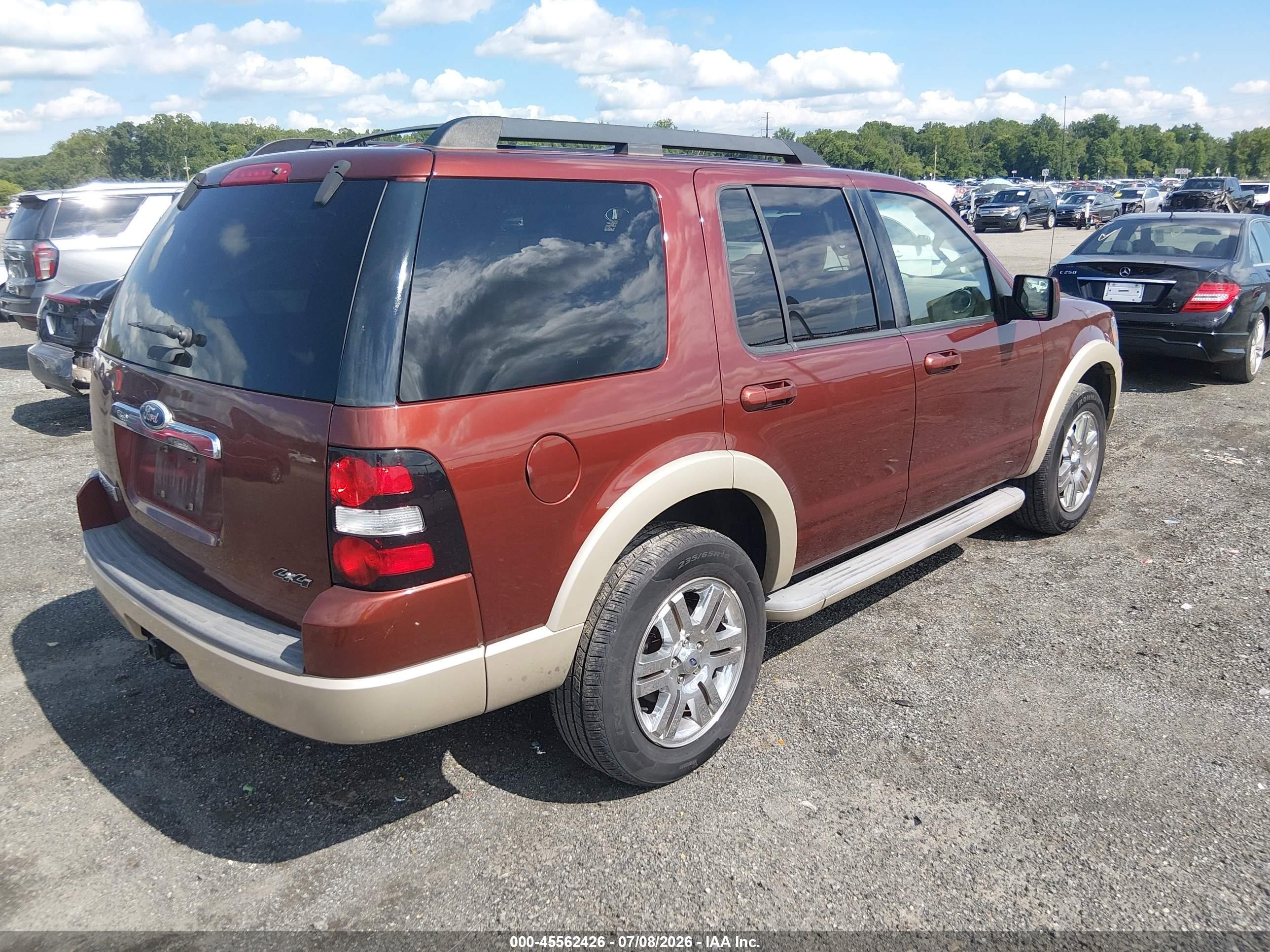2010 Ford Explorer Eddie Bauer Burgundy vin: 1FMEU7EE6AUA89358