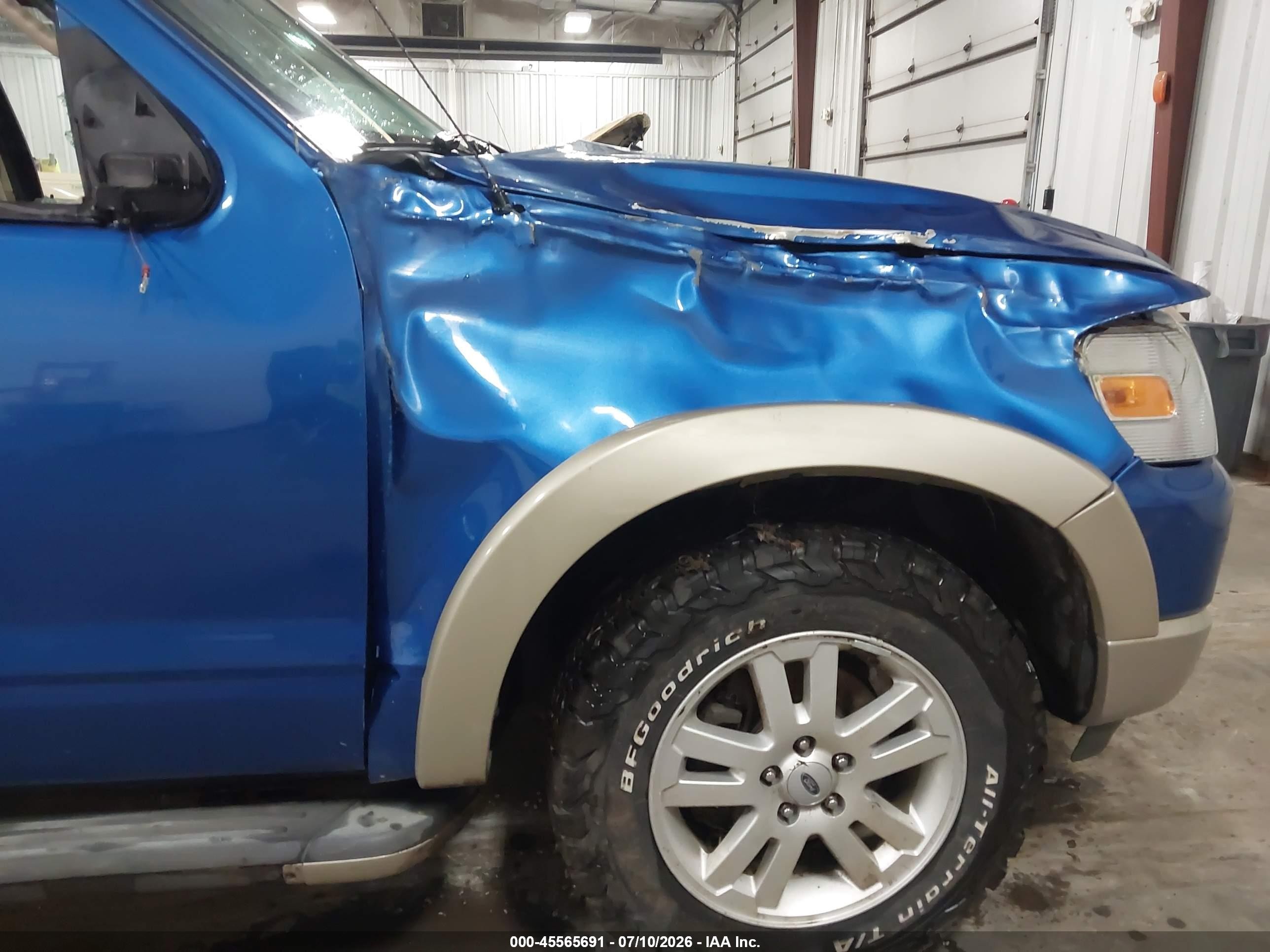 2010 Ford Explorer Eddie Bauer Blue vin: 1FMEU7EEXAUA39787