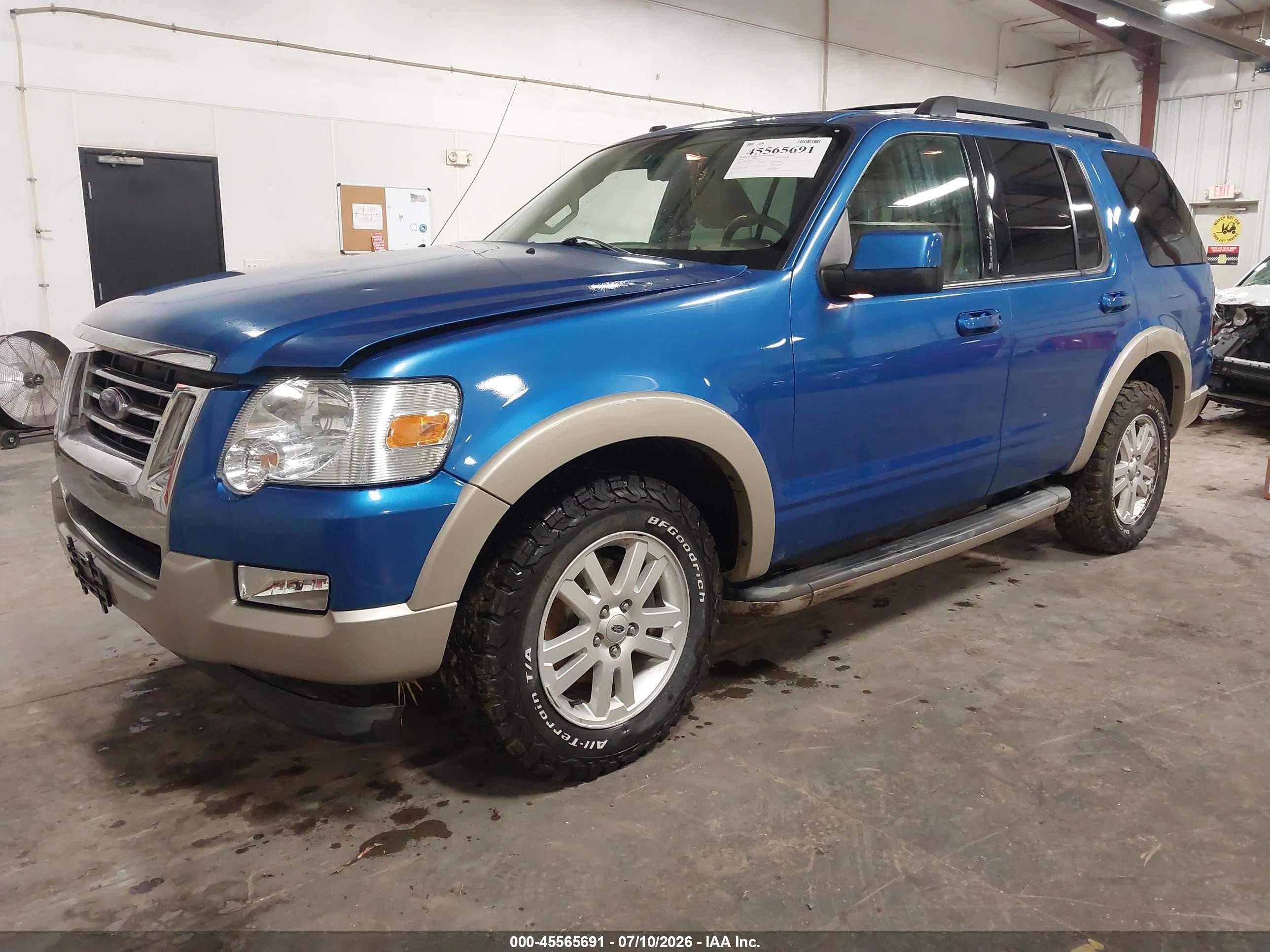 2010 Ford Explorer Eddie Bauer Blue vin: 1FMEU7EEXAUA39787