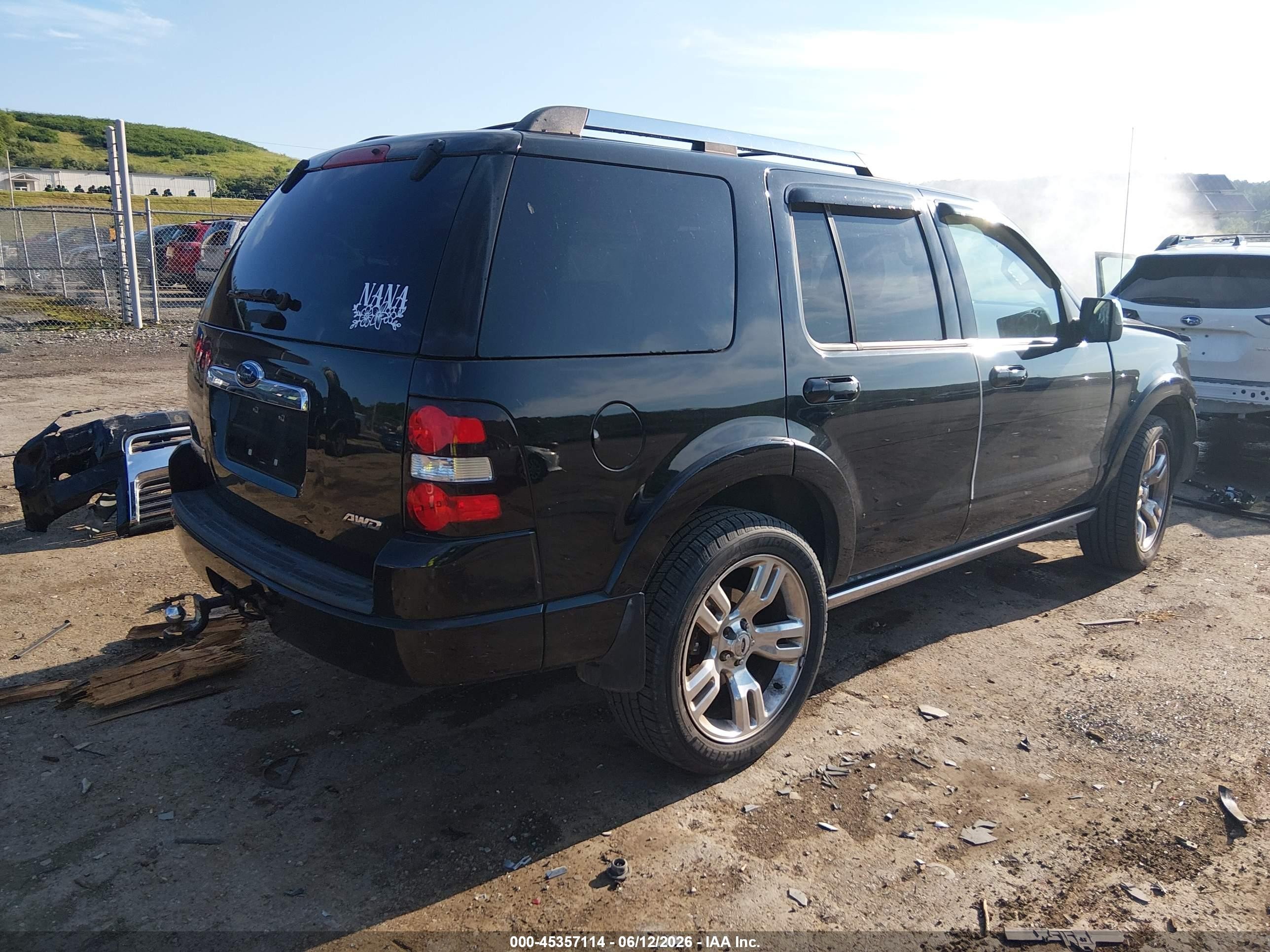 2010 Ford Explorer Limited Black vin: 1FMEU8F81AUA05185