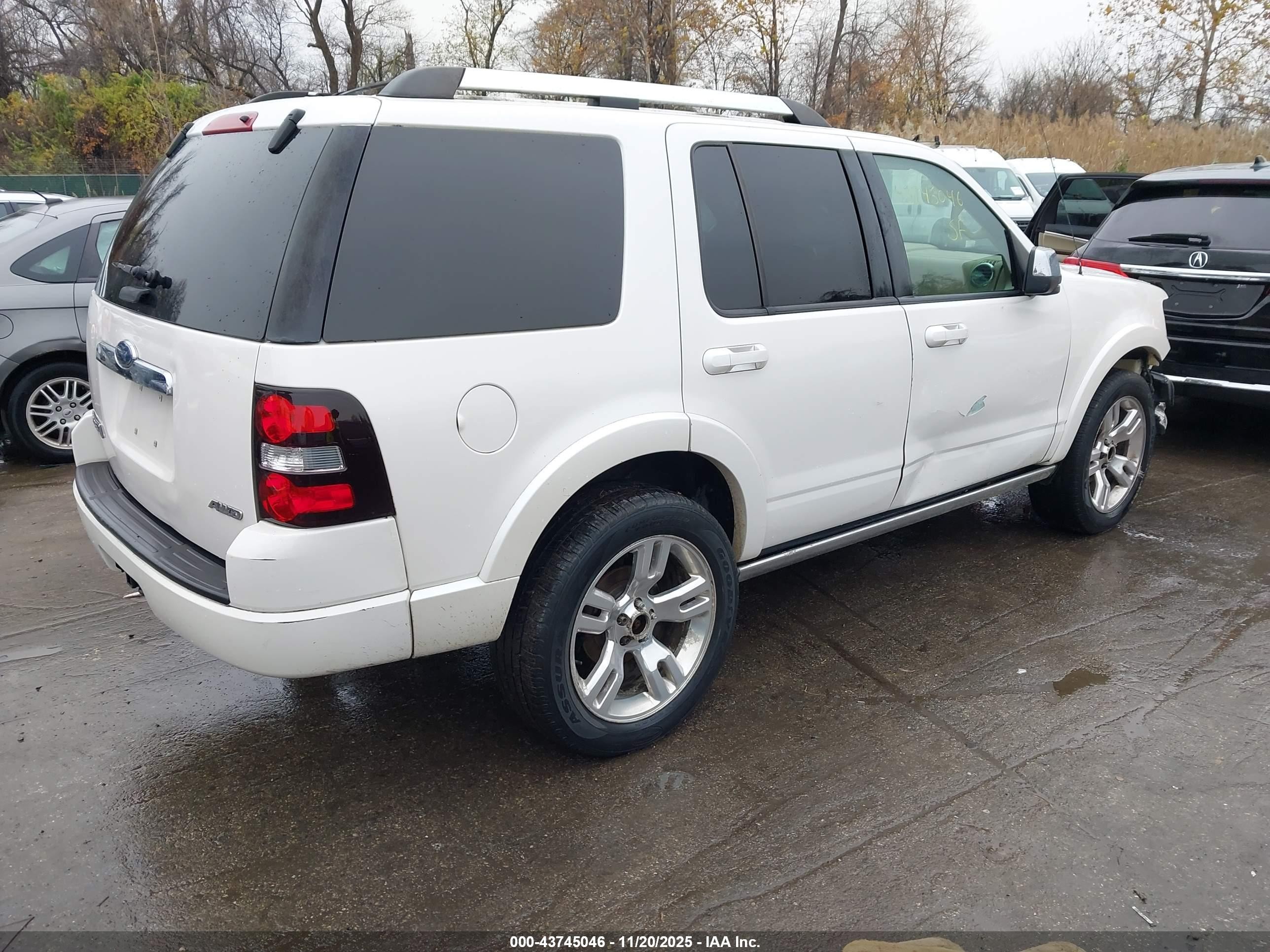 2010 Ford Explorer Limited White vin: 1FMEU8FE8AUA05335