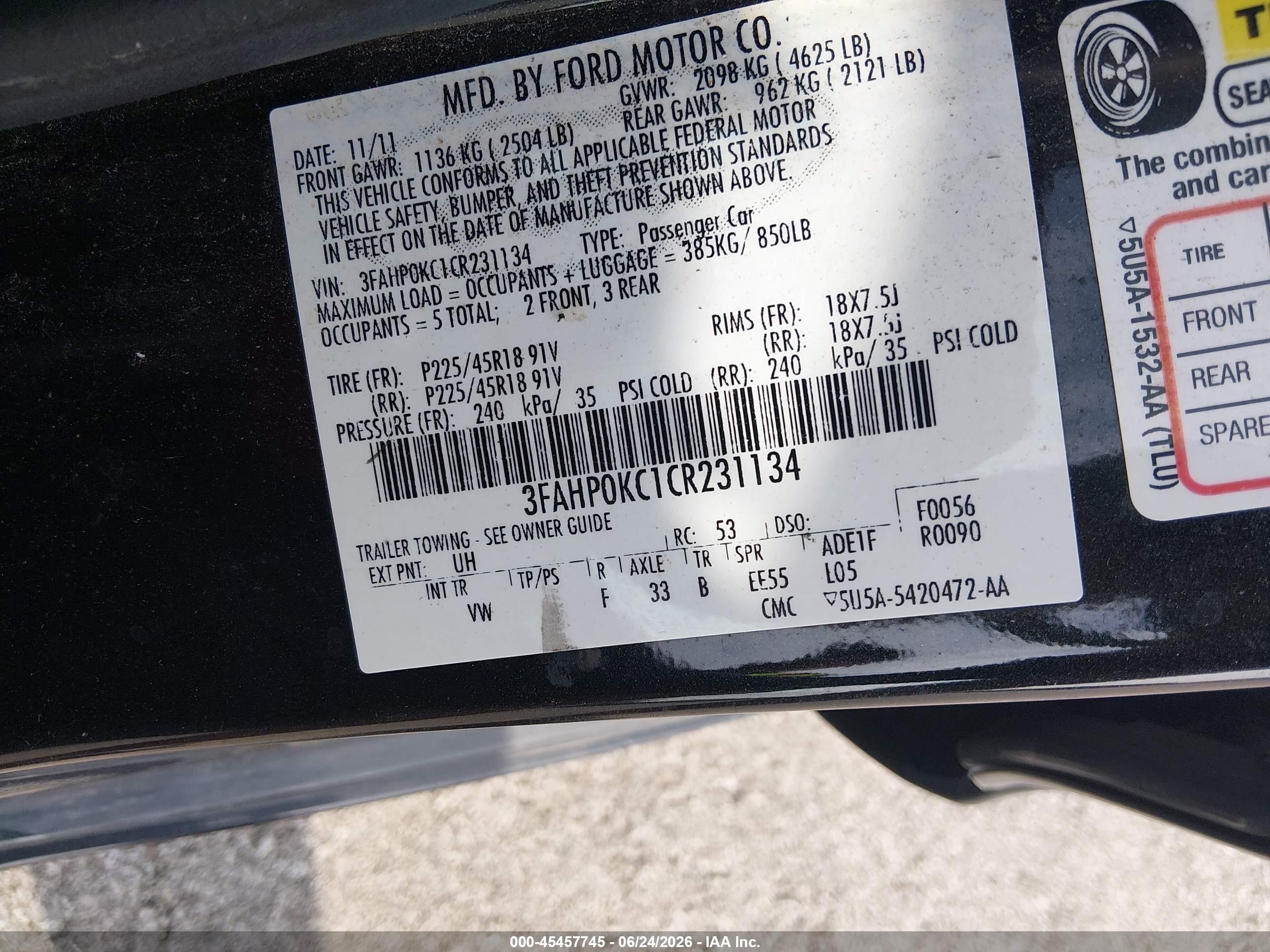 2008 Ford Taurus X   Black vin: 1FMFK02W68GA30180