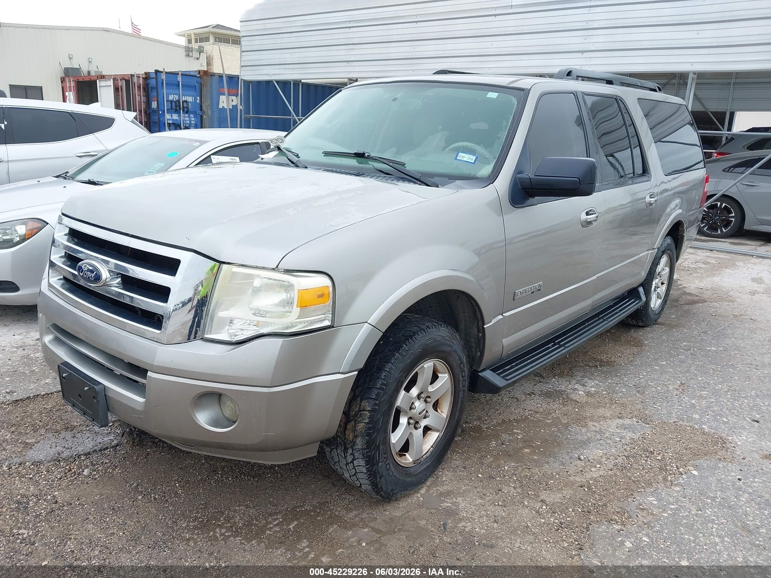 2008 Ford Expedition El Xlt Beige vin: 1FMFK15558LA23049
