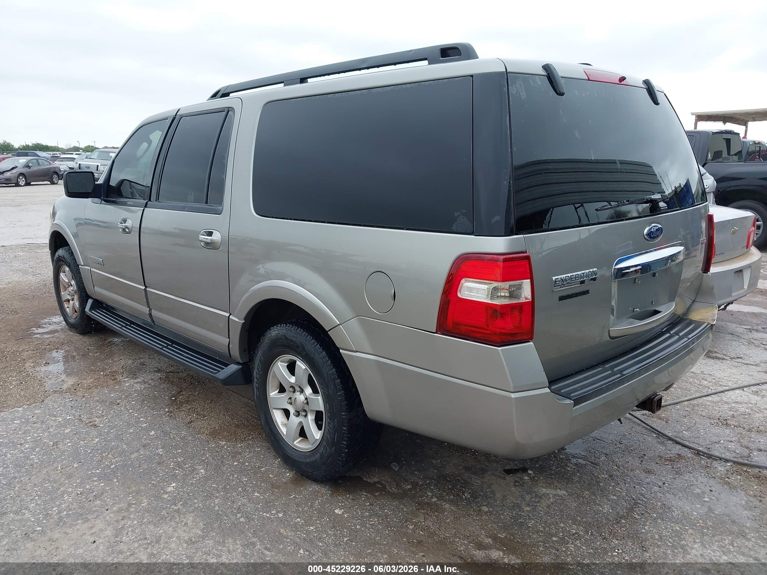 2008 Ford Expedition El Xlt Beige vin: 1FMFK15558LA23049