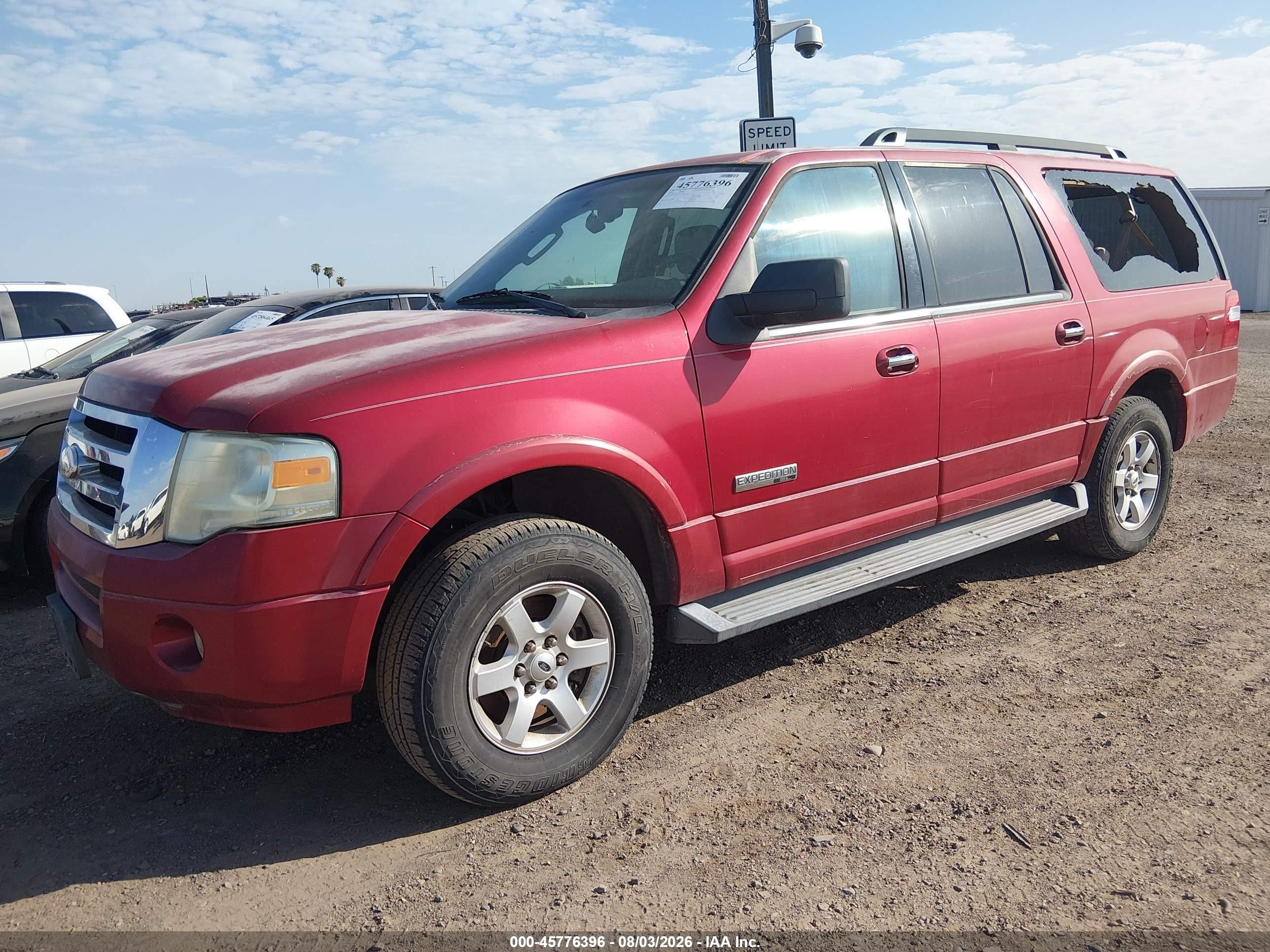 2008 Ford Expedition El Xlt Burgundy vin: 1FMFK155X8LA32474