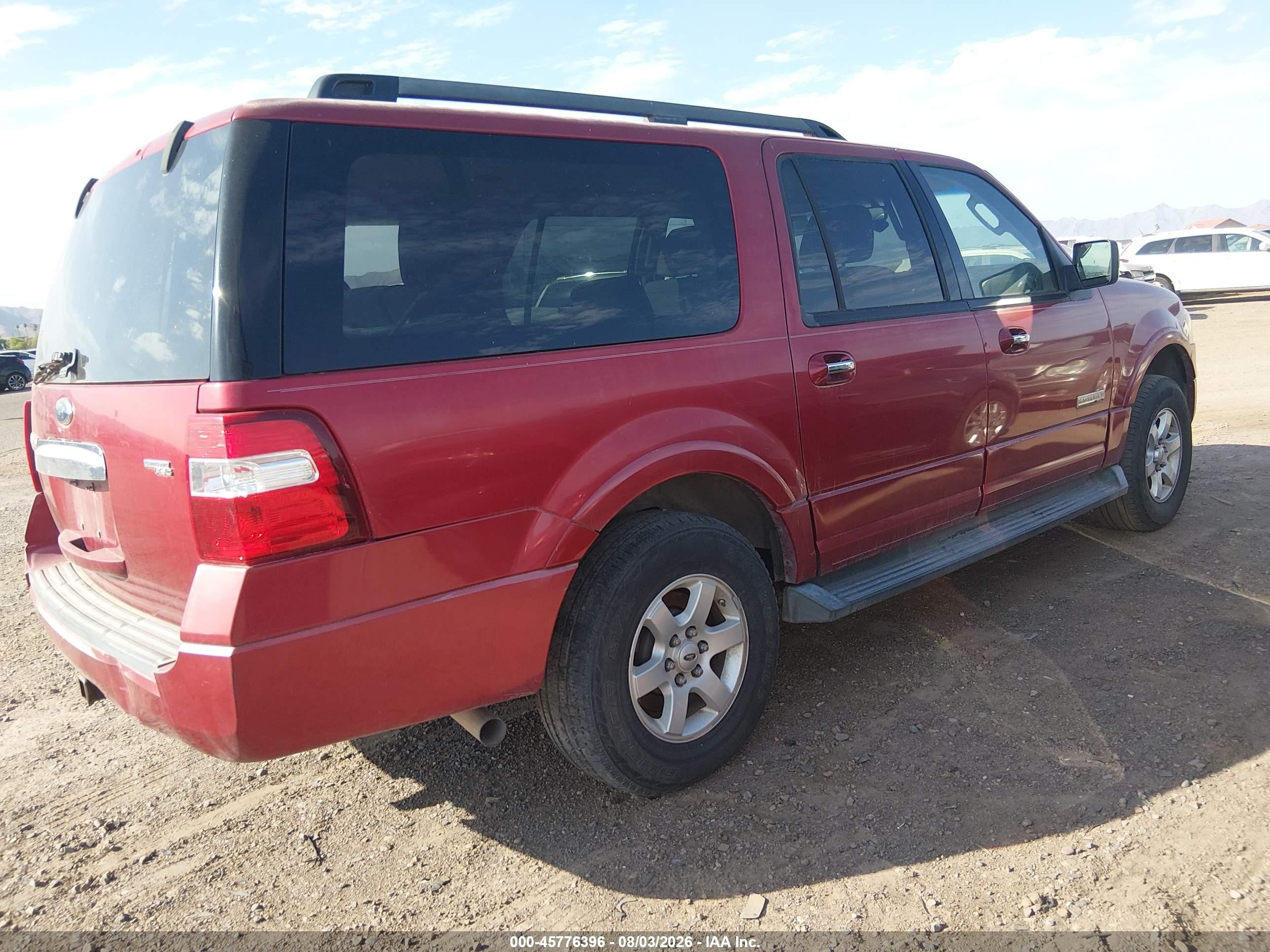 2008 Ford Expedition El Xlt Burgundy vin: 1FMFK155X8LA32474