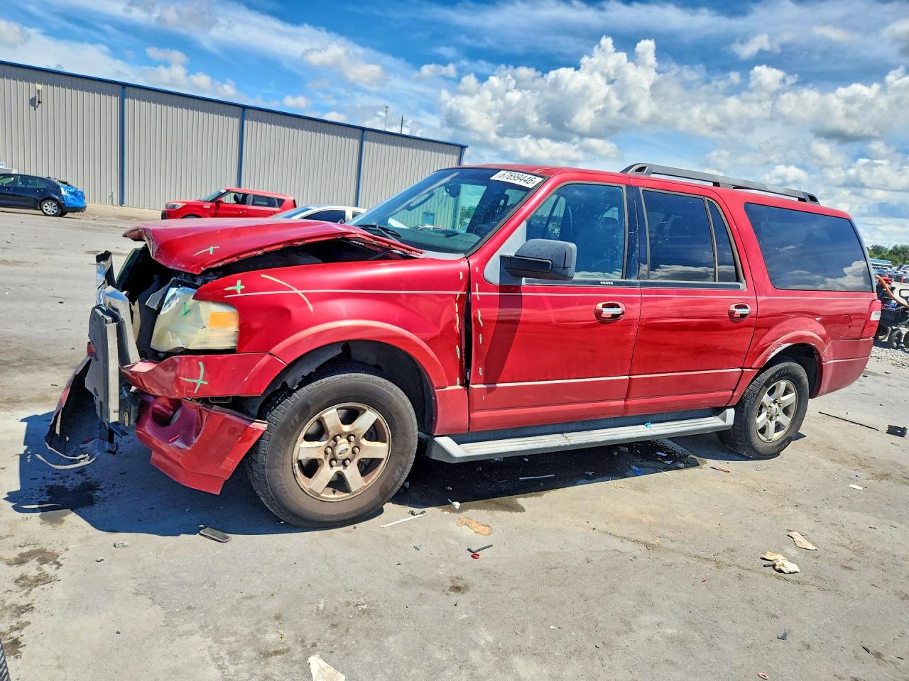 2009 Ford Expedition El Xlt Red vin: 1FMFK155X9LA07902