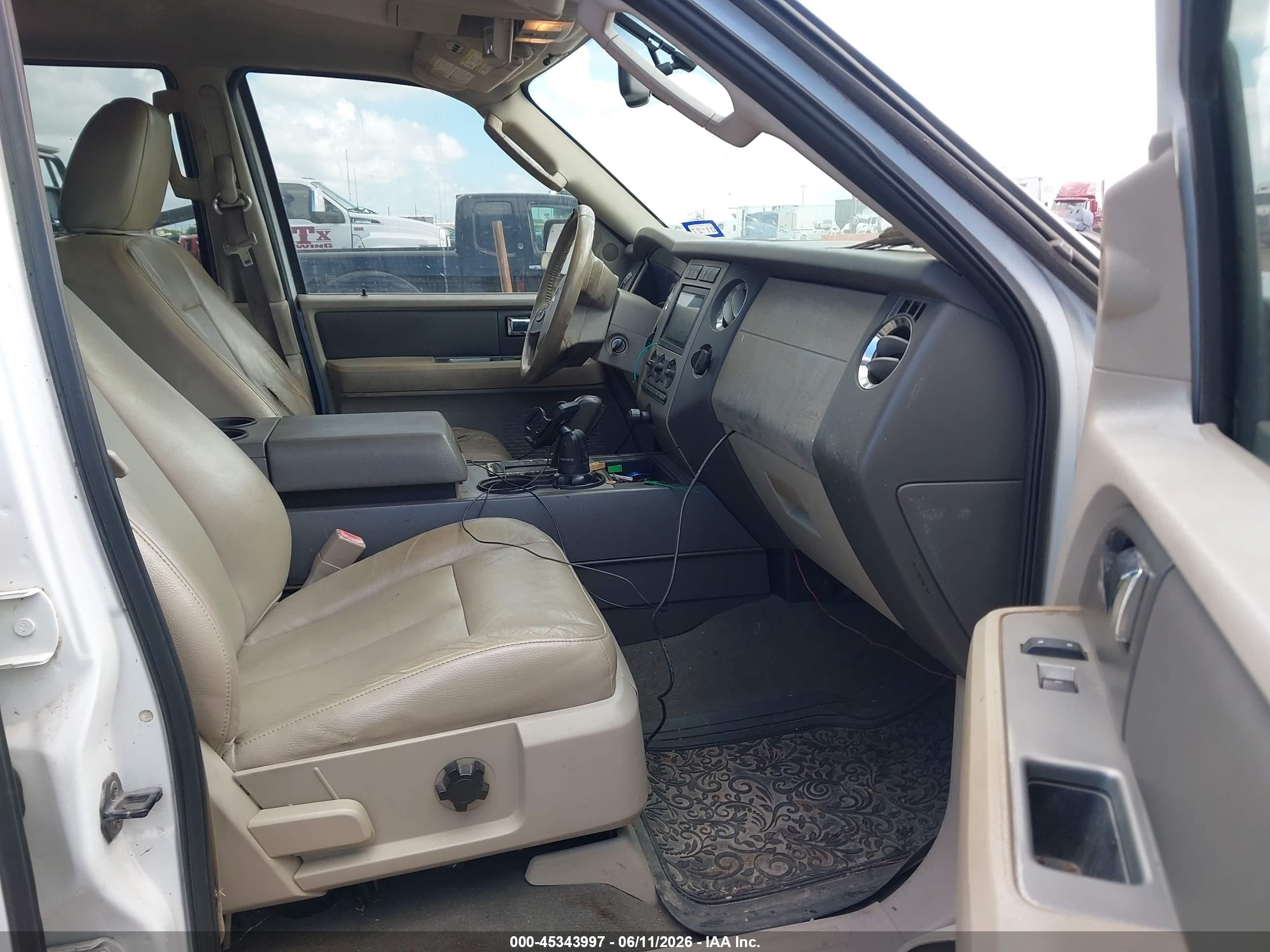 2009 Ford Expedition El Xlt White vin: 1FMFK16529EB10489