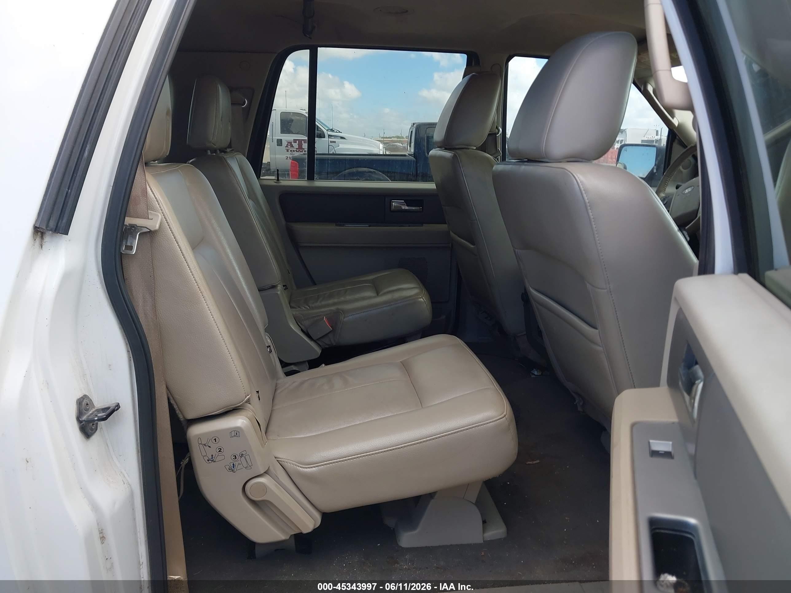 2009 Ford Expedition El Xlt White vin: 1FMFK16529EB10489