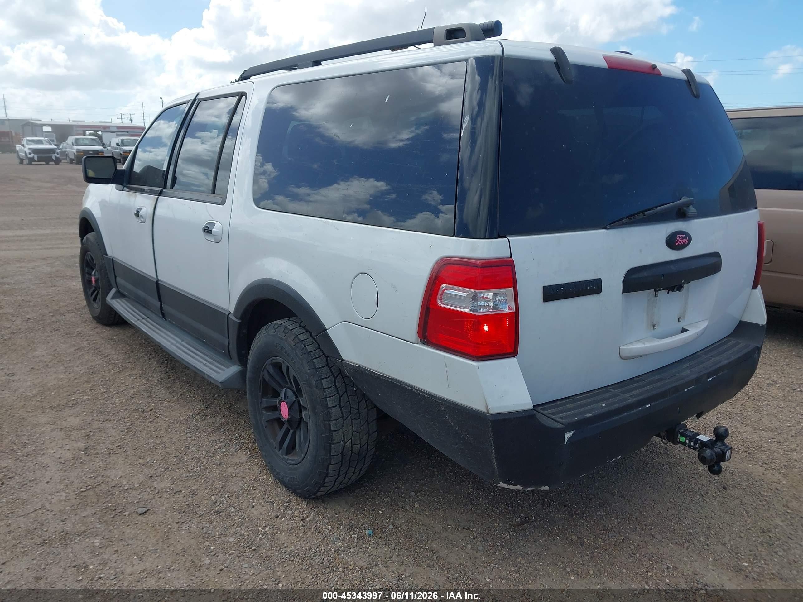 2009 Ford Expedition El Xlt White vin: 1FMFK16529EB10489