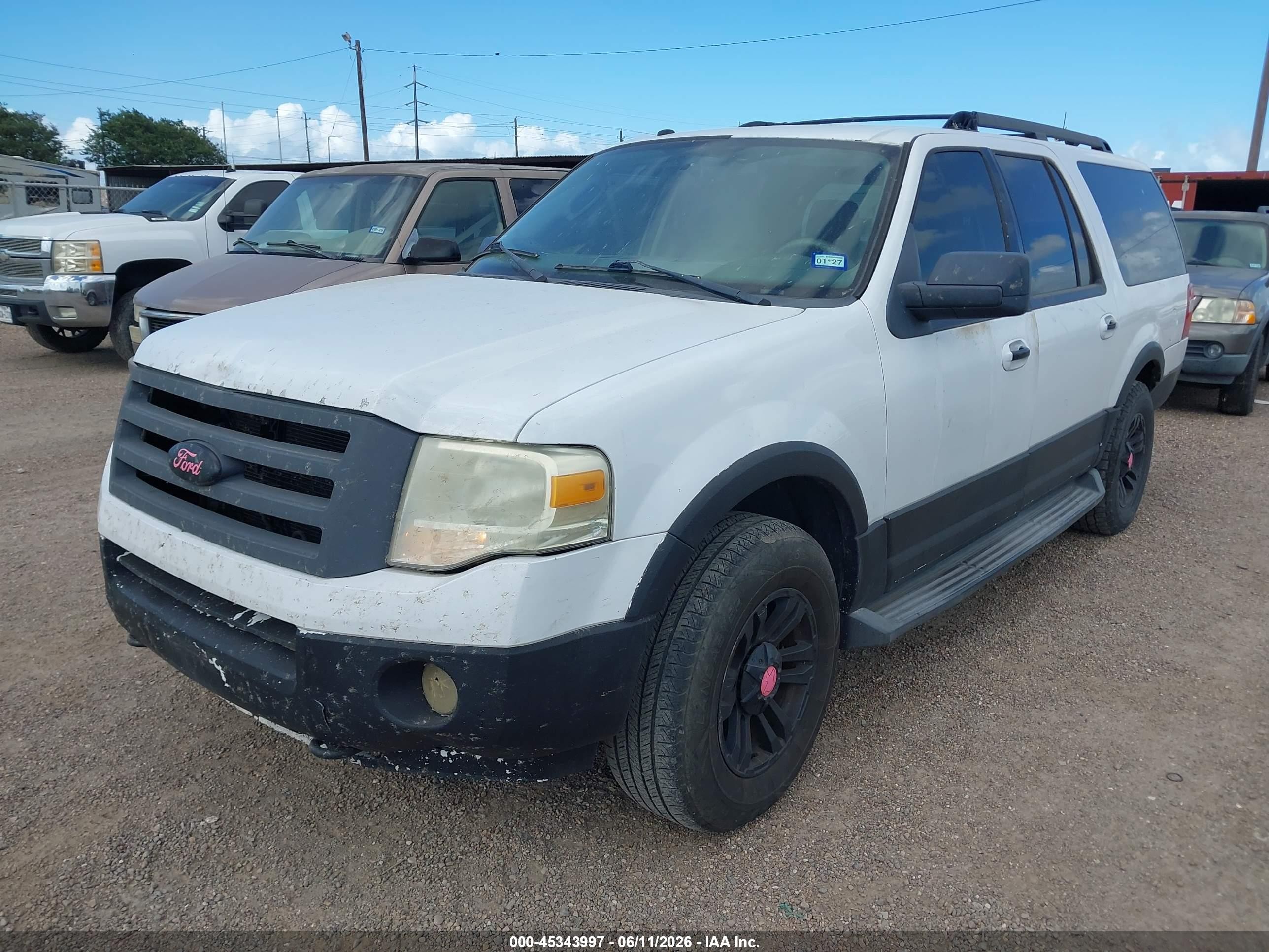 2009 Ford Expedition El Xlt White vin: 1FMFK16529EB10489