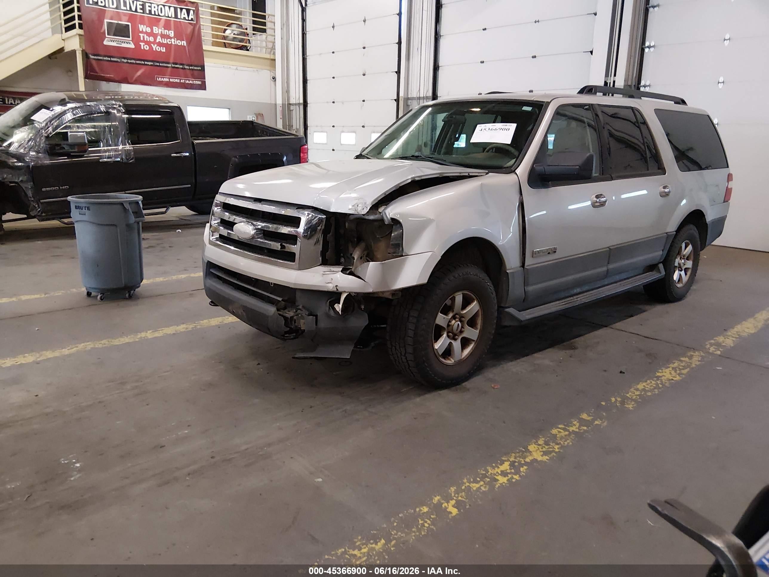 2007 Ford Expedition El Xlt Silver vin: 1FMFK16567LA83886