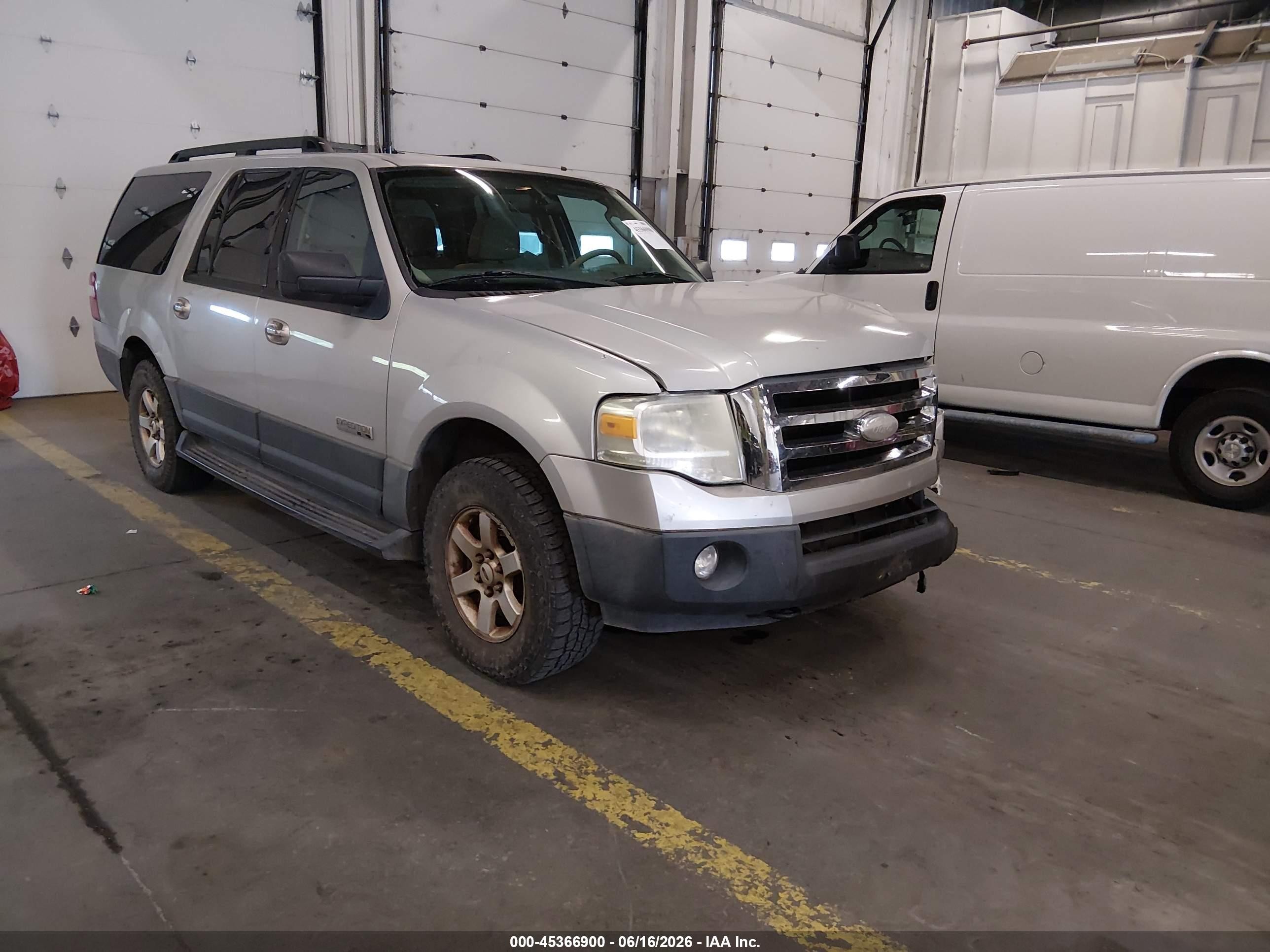 2007 Ford Expedition El Xlt Silver vin: 1FMFK16567LA83886