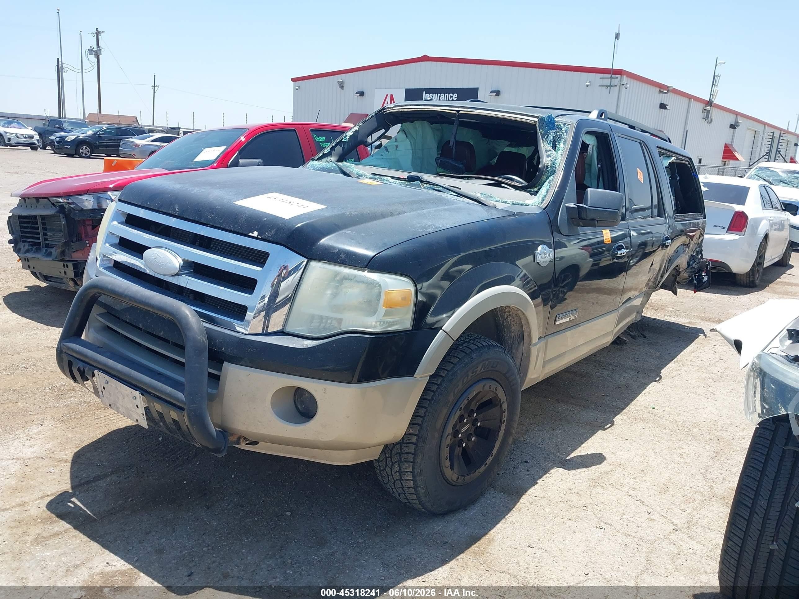2008 Ford Expedition El Eddie Bauer/king Ranch Black vin: 1FMFK17518LA20999