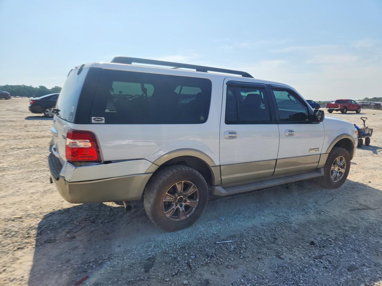 2007 Ford Expedition El Eddie Bauer White vin: 1FMFK17537LA80524