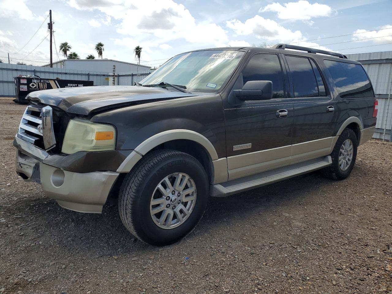 2008 Ford Expedition El Eddie Bauer Brown vin: 1FMFK17548LA77584