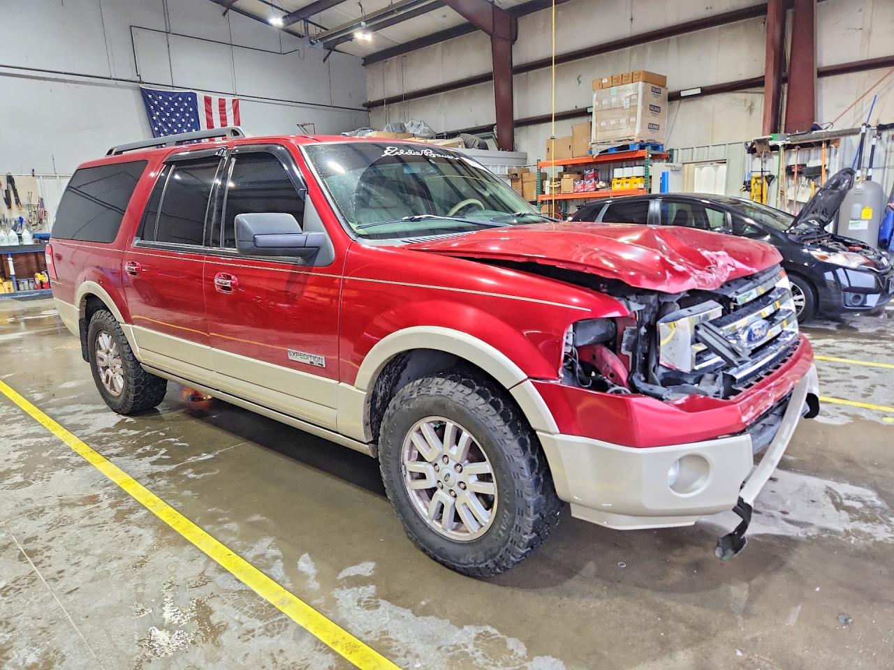 2008 Ford Expedition El Eddie Bauer Red vin: 1FMFK17558LA47784