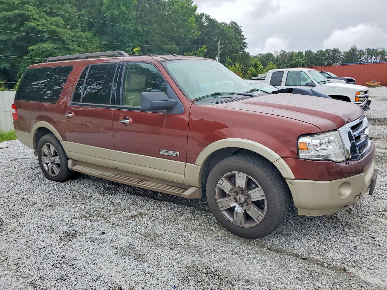 2008 Ford Expedition El Eddie Bauer Burgundy vin: 1FMFK17598LA43334