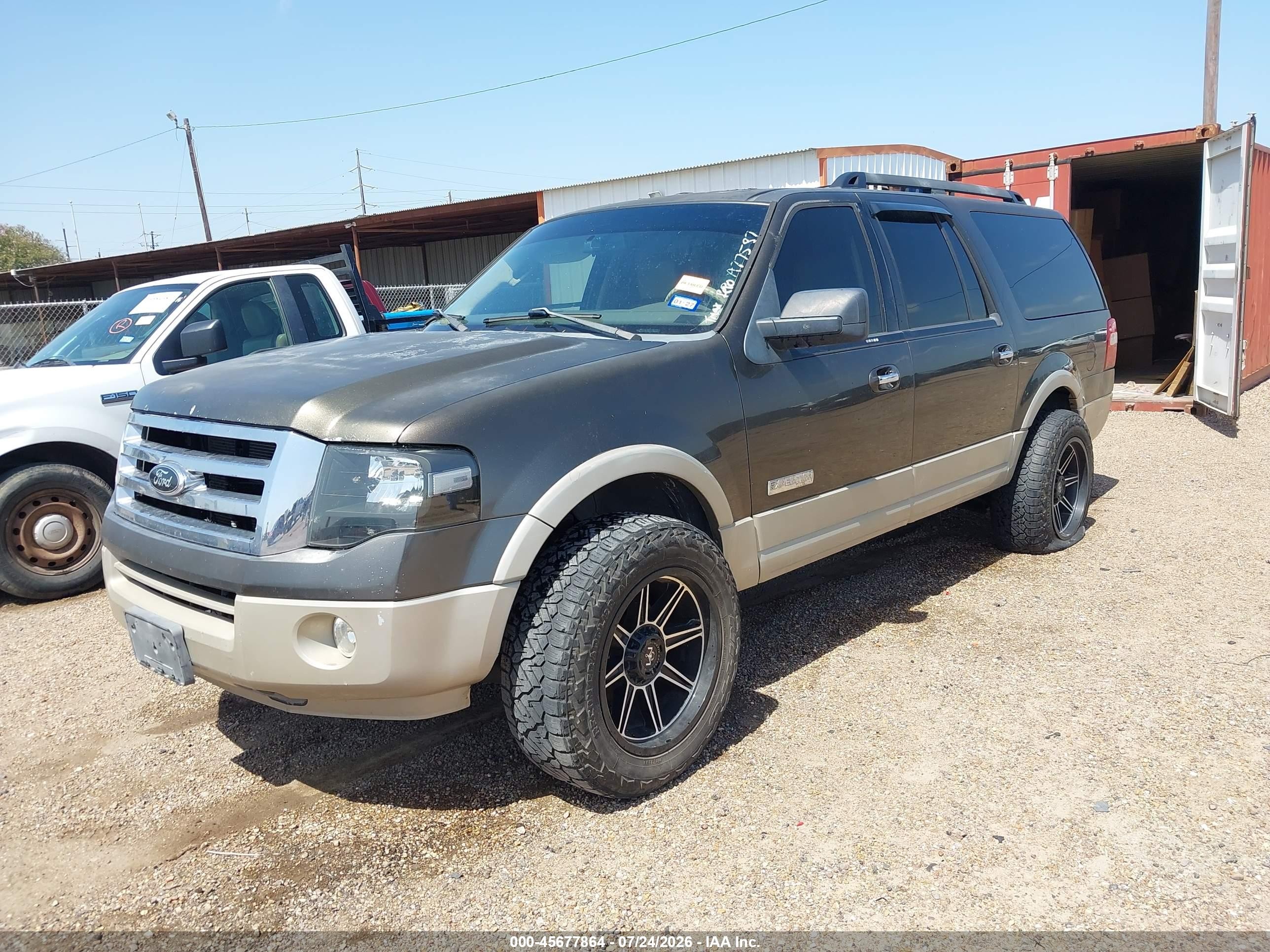 2008 Ford Expedition El Eddie Bauer/king Ranch Brown vin: 1FMFK175X8LA77587