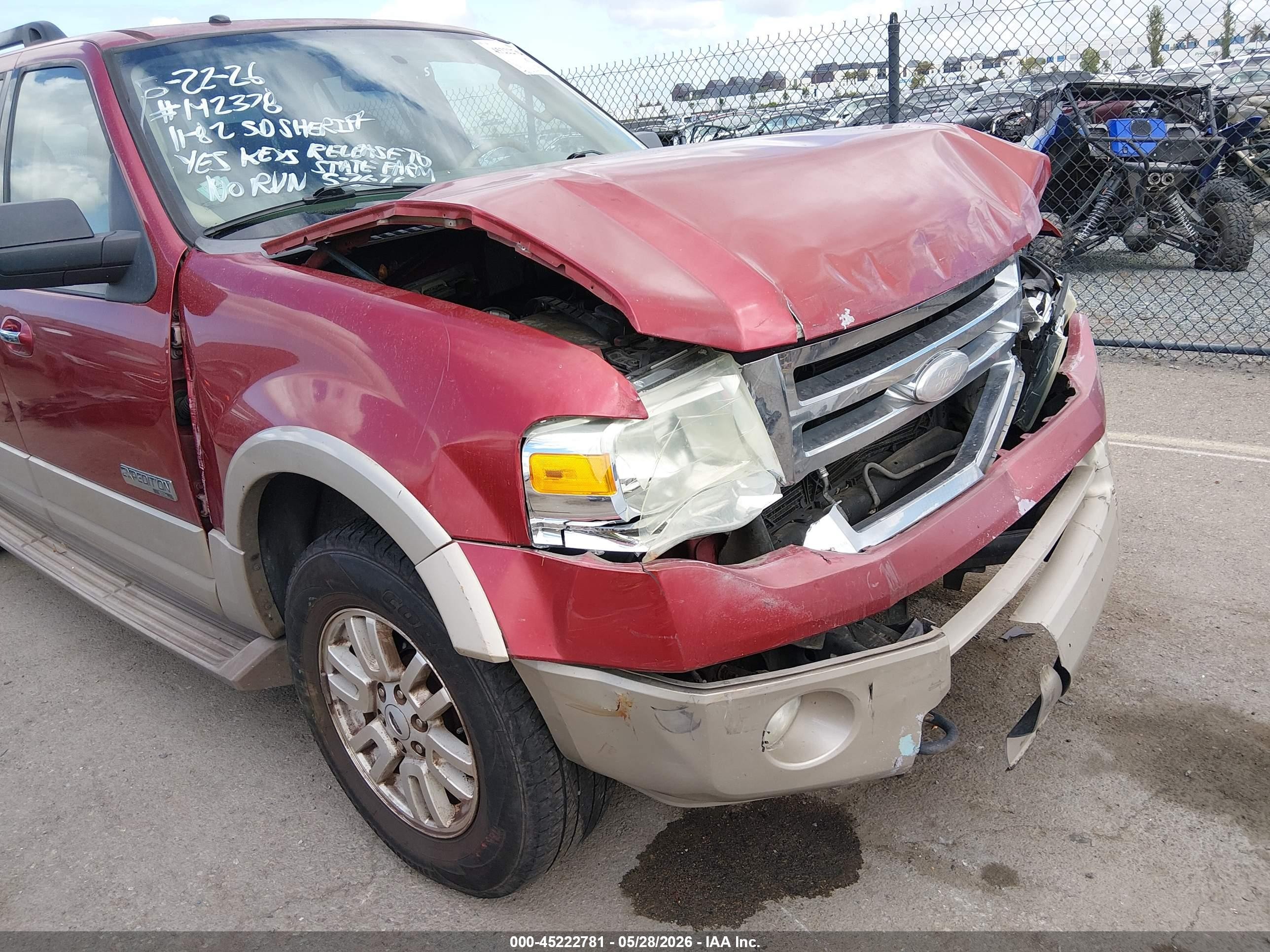 2008 Ford Expedition El Eddie Bauer/king Ranch Бордовый vin: 1FMFK18538LA64999