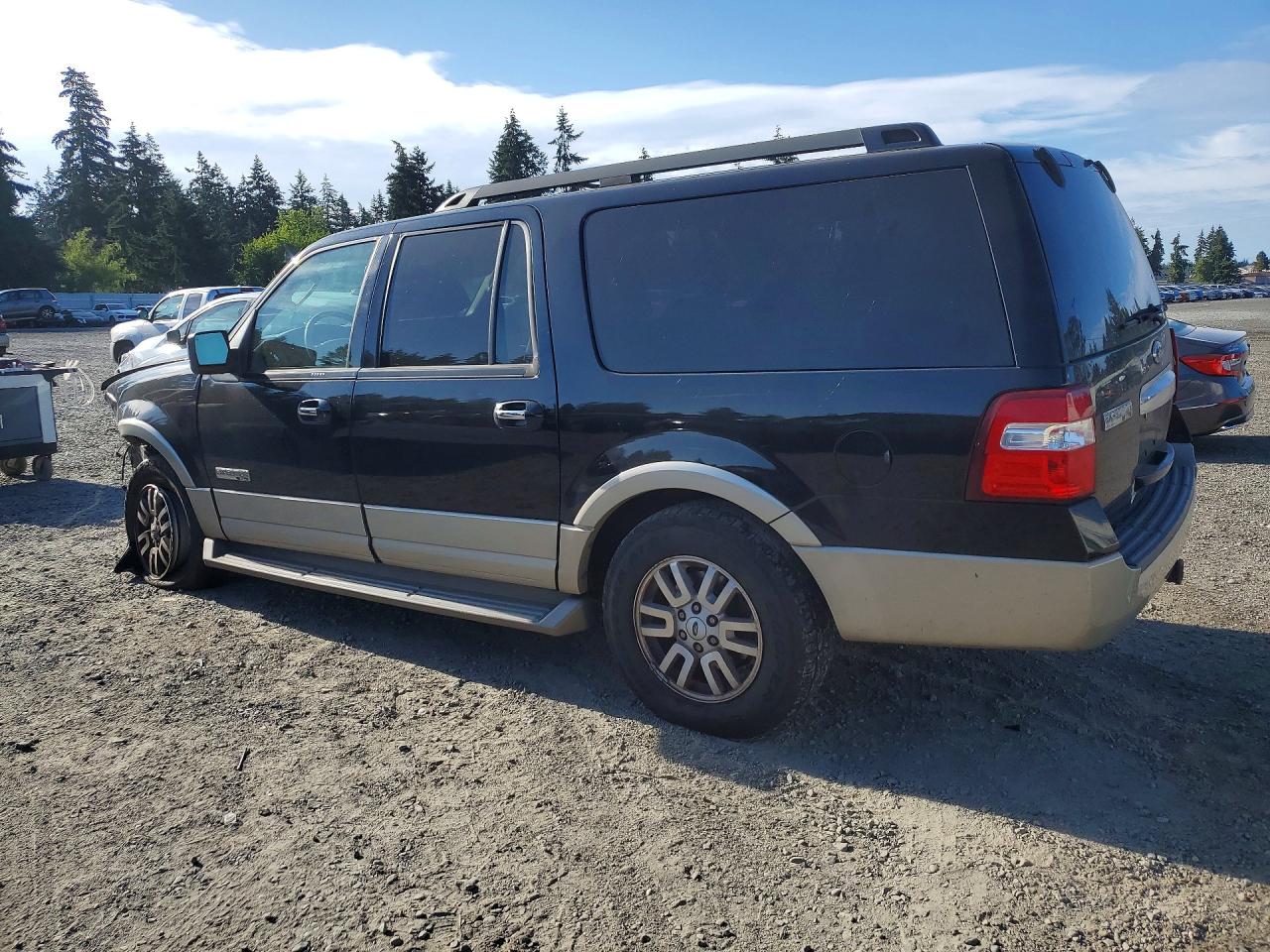 2008 Ford Expedition El Eddie Bauer Black vin: 1FMFK18538LA69555